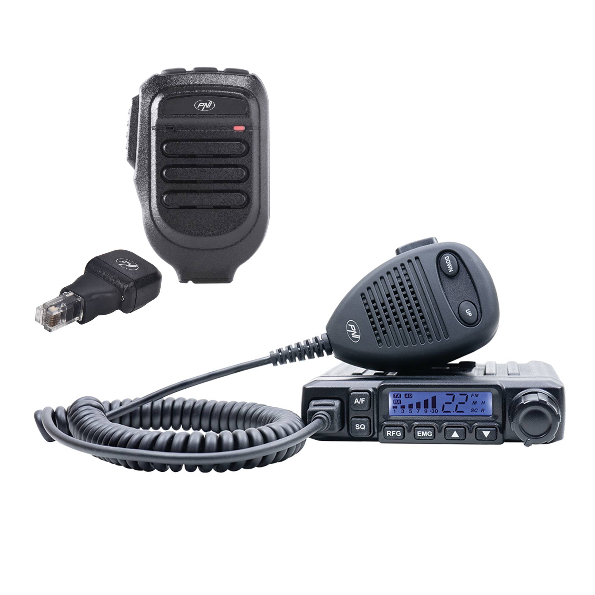 CB-Radiosender PNI Escort HP 6500 und zusätzlicher Mikrofon-Dongle mit Bluetooth PNI Mike 65 im Lieferumfang enthalten