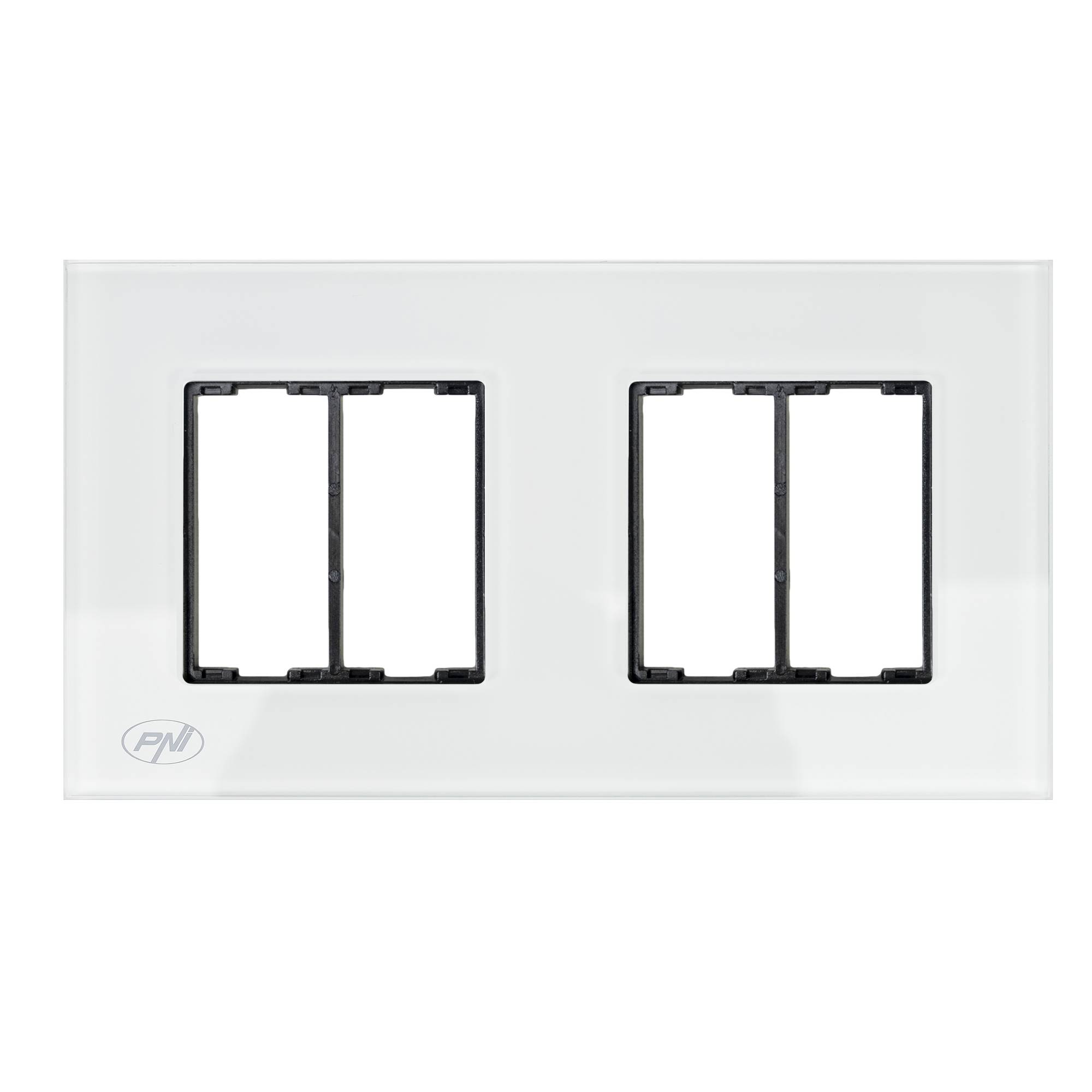 PNI RM202W Glas-Doppelrahmen für PNI-Steckdosen