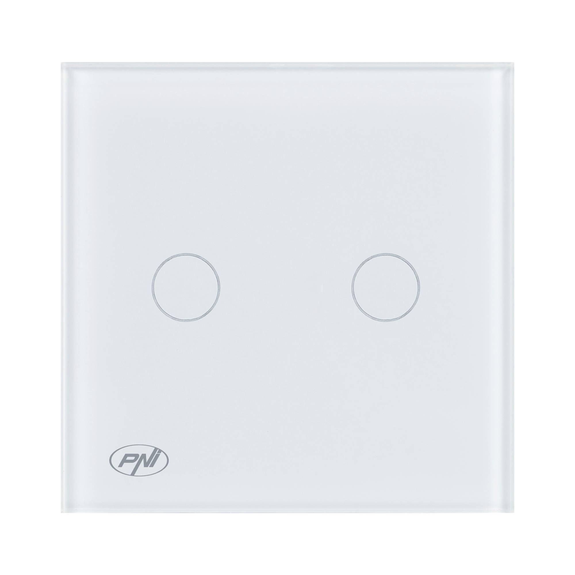 Leiterkopfschalter und Doppelkreuzkopfschalter mit Glasberührung PNI CS202W, weiß mit LED-Anzeige, 800 W / Schalter