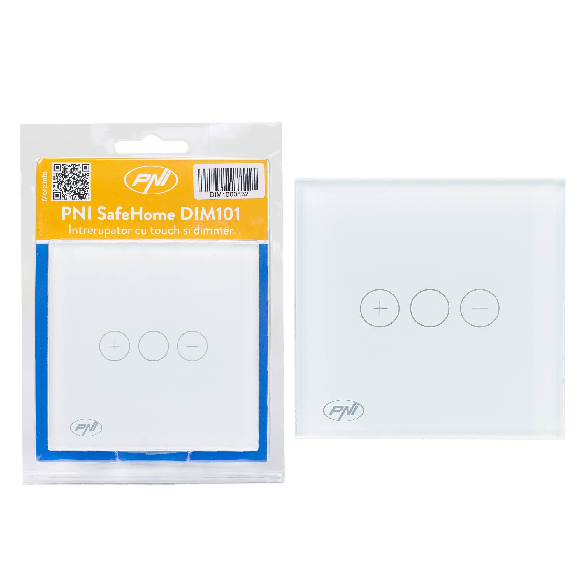 Einfacher Touch-Schalter mit Dimmer PNI SafeHome DIM101 1X700W, Live Wire, ohne Nullleiter, dimmbares Glas