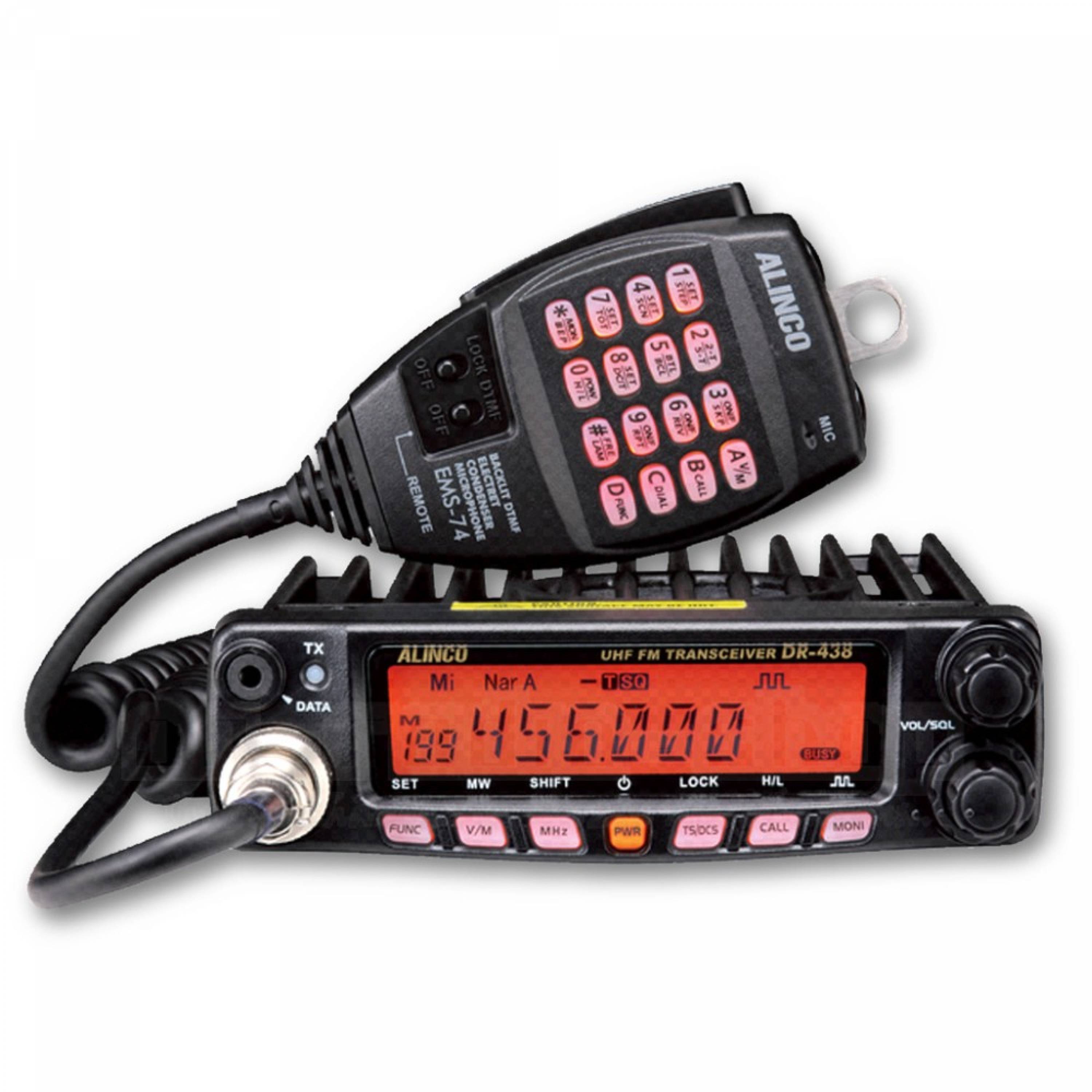 UHF-Radiosender PNI Alinco DR-438-HE, 200CH, 400-470 MHz, DTMF, Squelch, 13,8 V, 1024DCS-50CTCSS