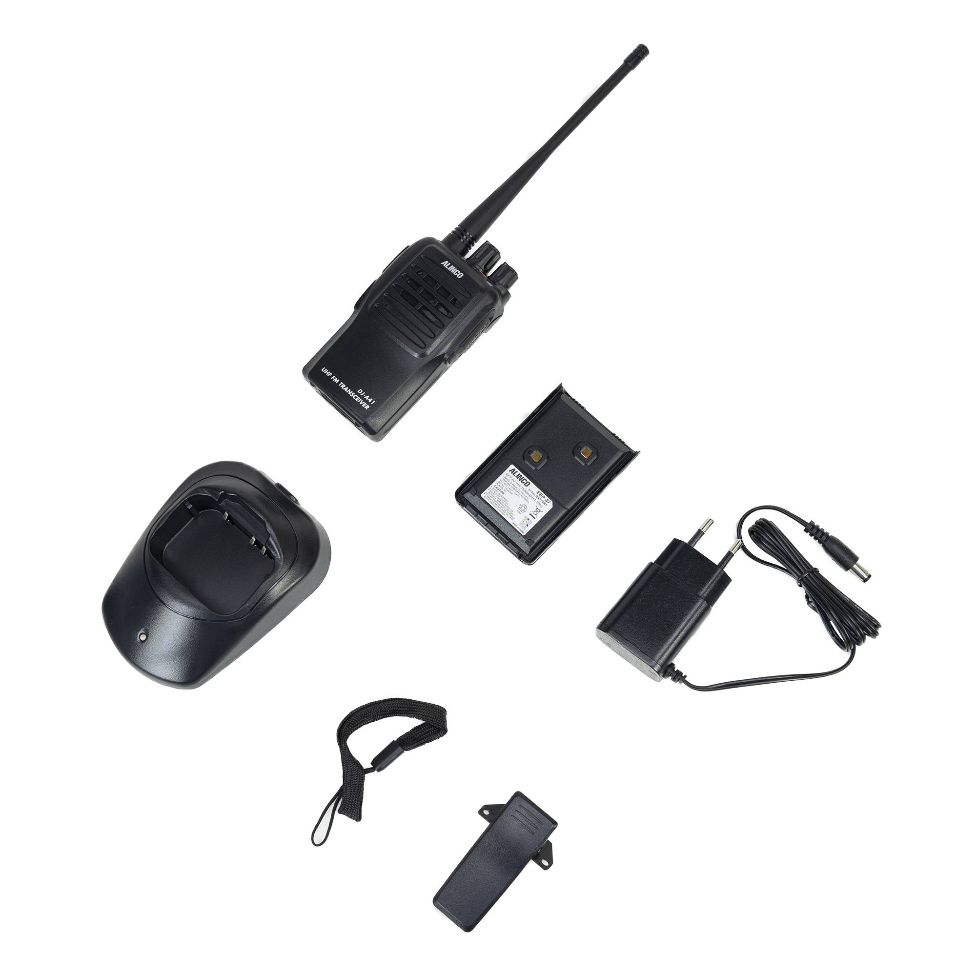 Tragbarer UHF-Radiosender PNI Alinco DJ-A-41-E, 128CH, 400-470 MHz, 1500 mAh, Scrambler, TOT, VOX, CTCSS-DCS