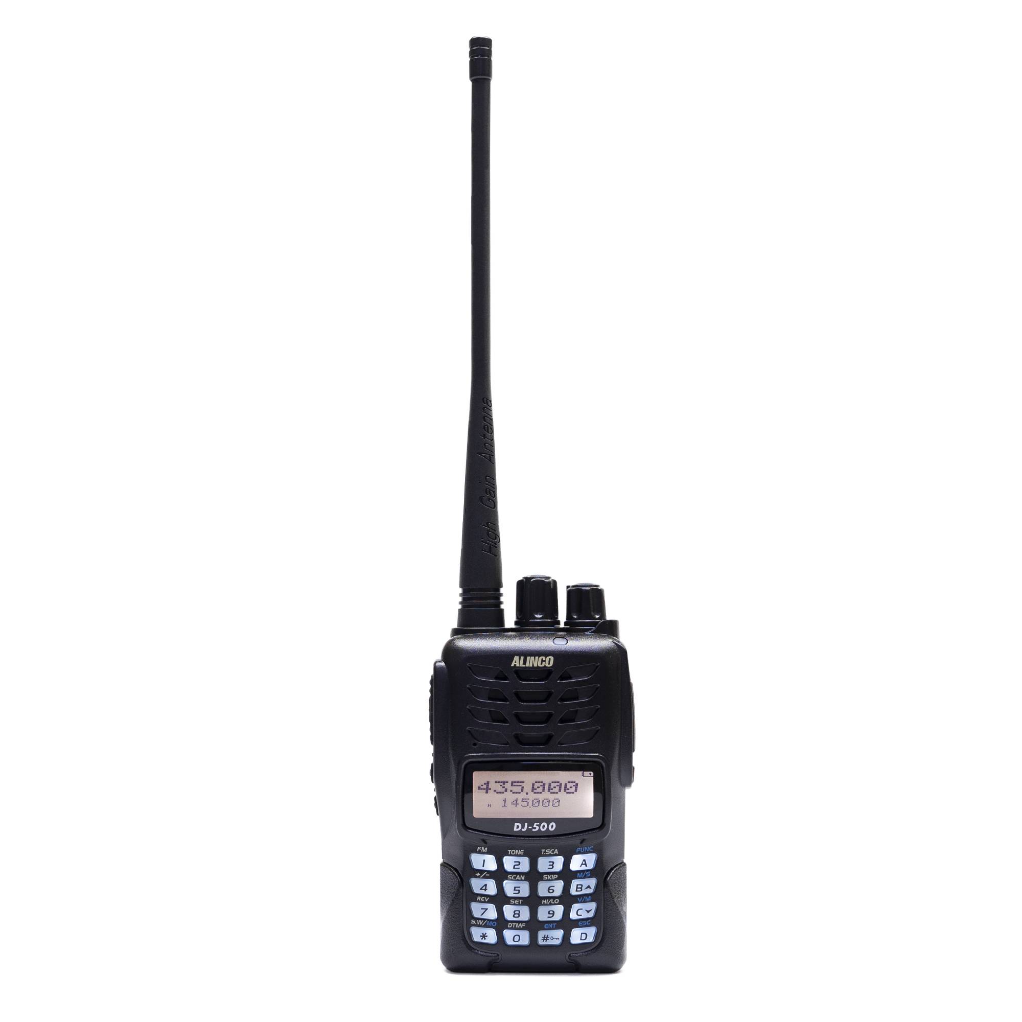 Tragbarer VHF/UHF-Radiosender PNI Alinco DJ-500-E, einstellbare Leistung, 200 CH, 1500 mAh, Talk Around, VOX, TOT, CTCSS, DCS, UKW-Radio