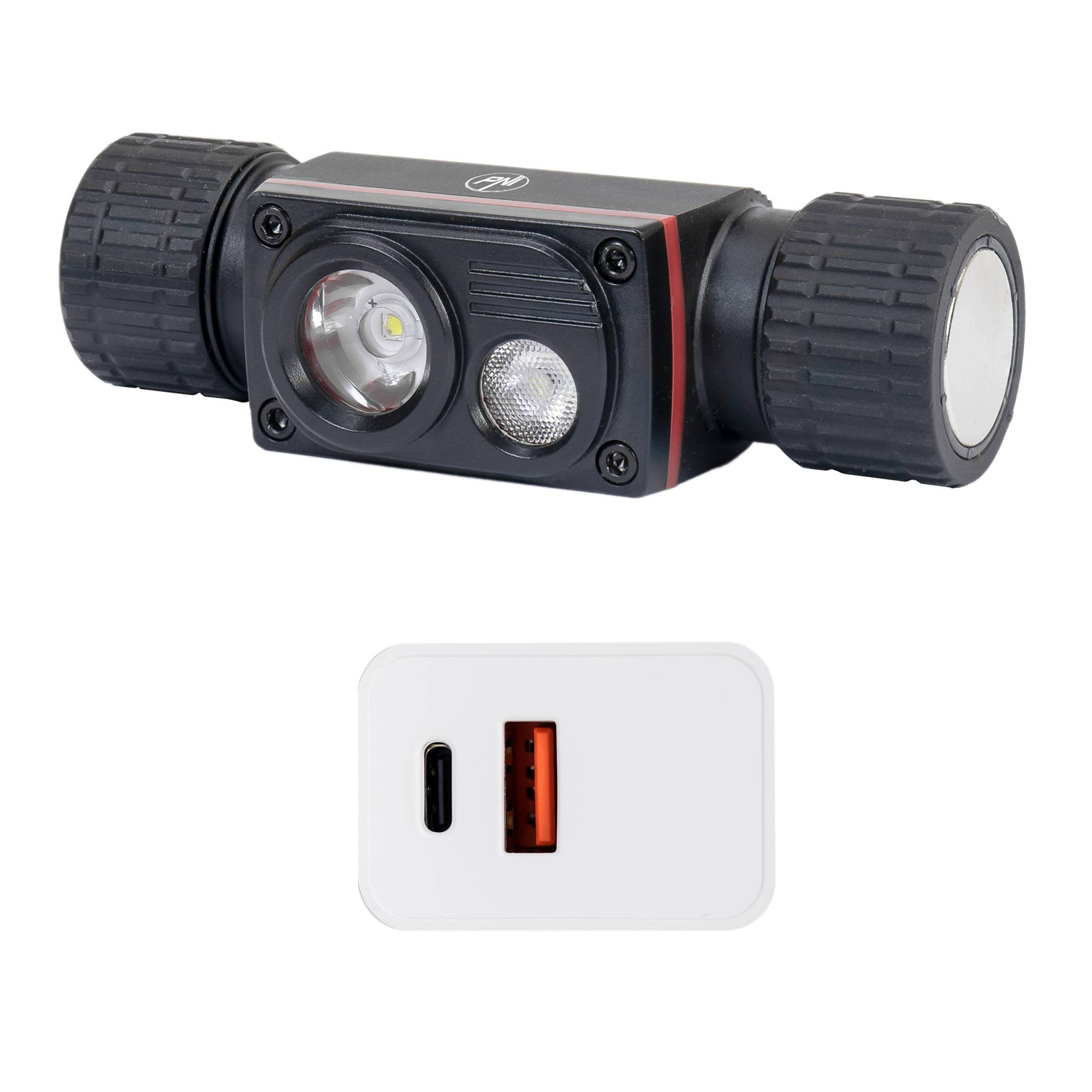 PNI Adventure F80 Dual-LED-Stirnlampe, 1000 lm, 6 W, 2200 mAh, IP68, inklusive PNI CHG300-Netzteil