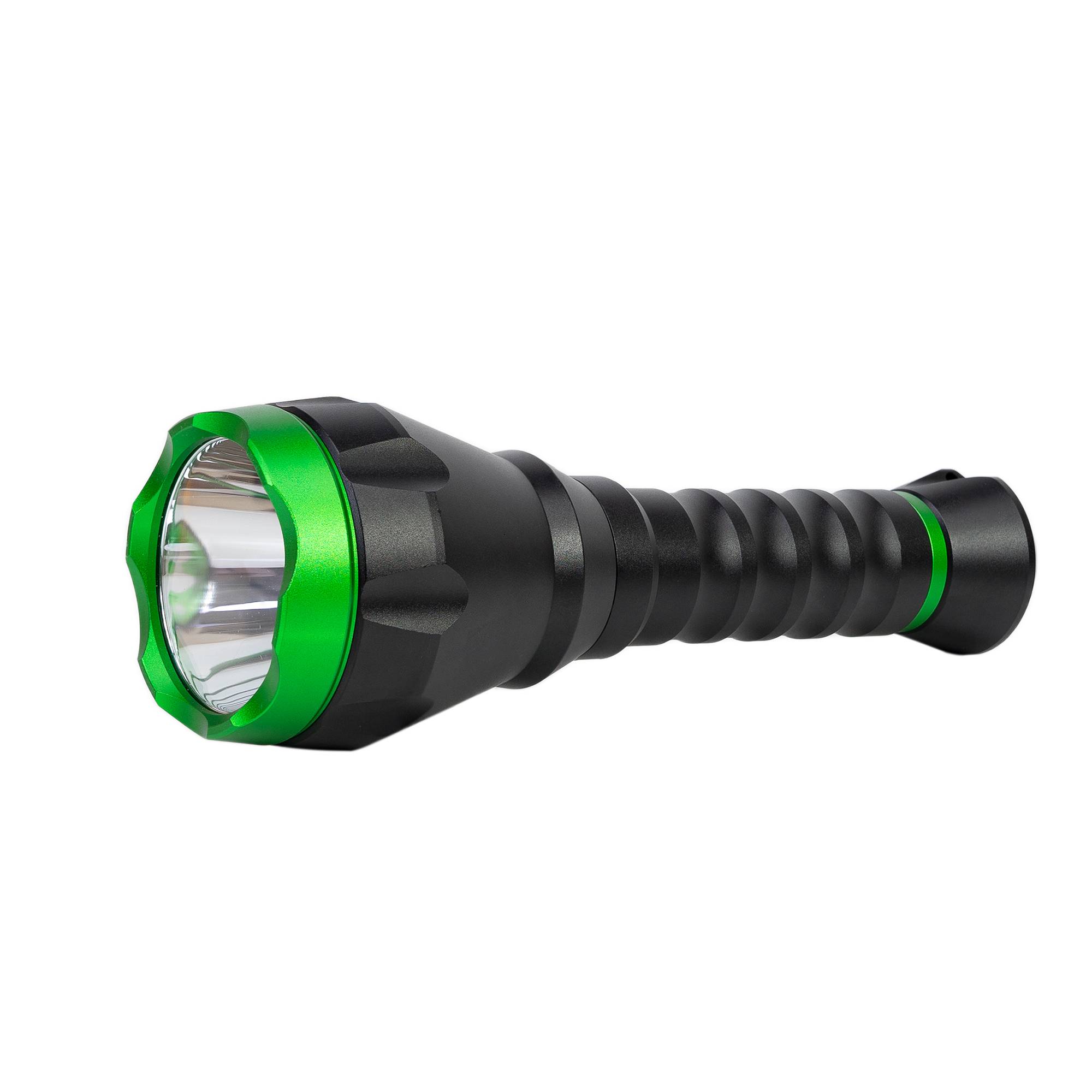 Taschenlampe PNI Adventure F750 Green Light, Aluminium, LED 10W, 500 lm, bis zu 850 m, 4000 mAh, IP44, 4000 mAh inklusive, mit Netzteil PNI CHG300
