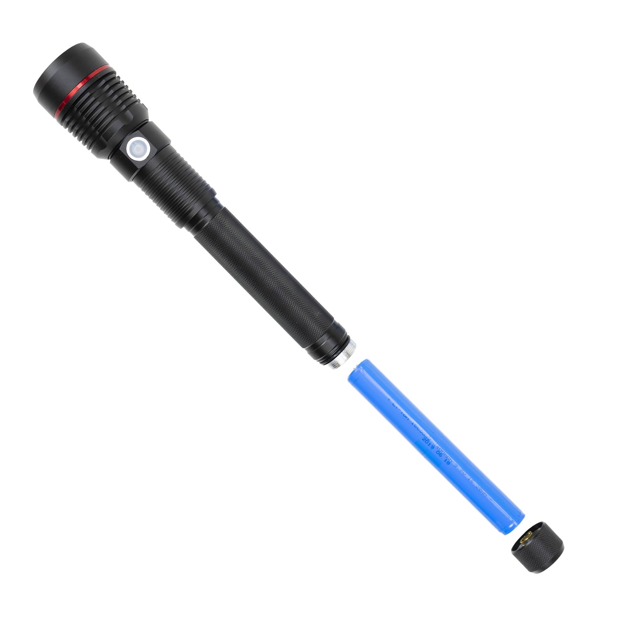 PNI Adventure F450 Aluminium-Taschenlampe, mit Fokusfunktion, BOOST, LED 20 W, 1500 lm bis 450 m, 4400 mAh, IPX5, inklusive Netzteil PNI CHG300