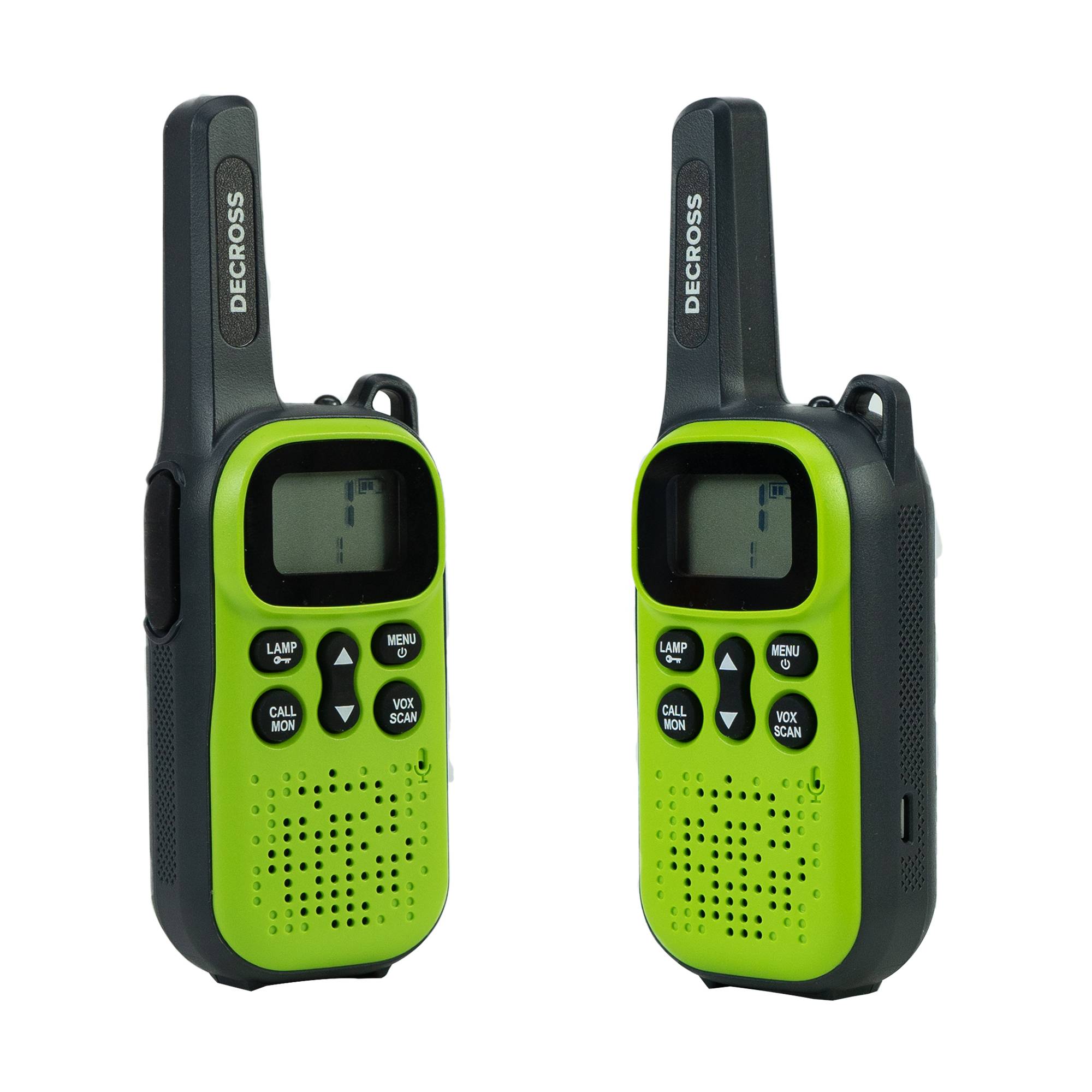 Tragbarer Radiosender PMR PNI Decross DC44, 446 MHz, 0,5 W, 16 Kanäle, 800 mAh NiMH, Set mit 2 Stück
