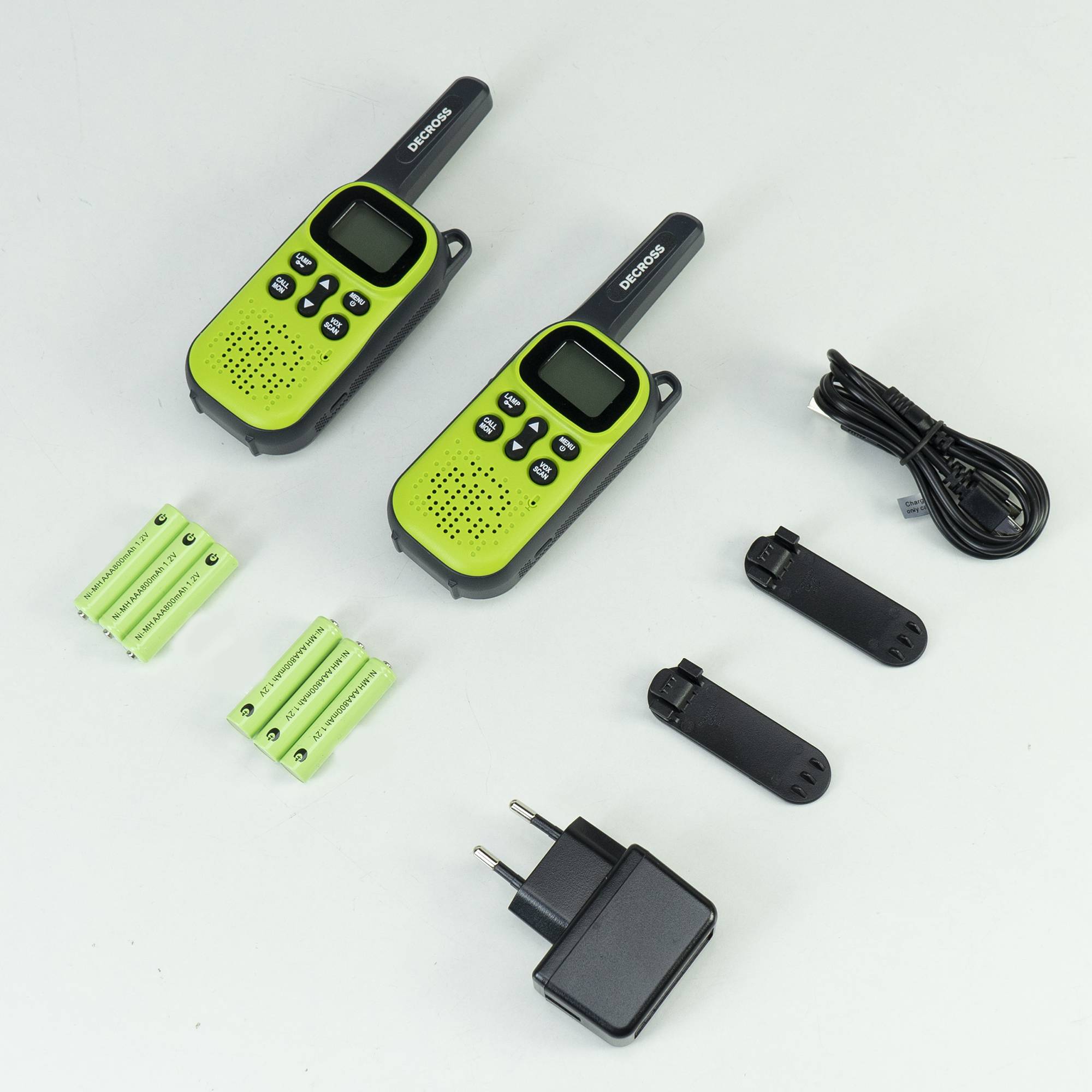 Tragbarer Radiosender PMR PNI Decross DC44, 446 MHz, 0,5 W, 16 Kanäle, 800 mAh NiMH, Set mit 2 Stück
