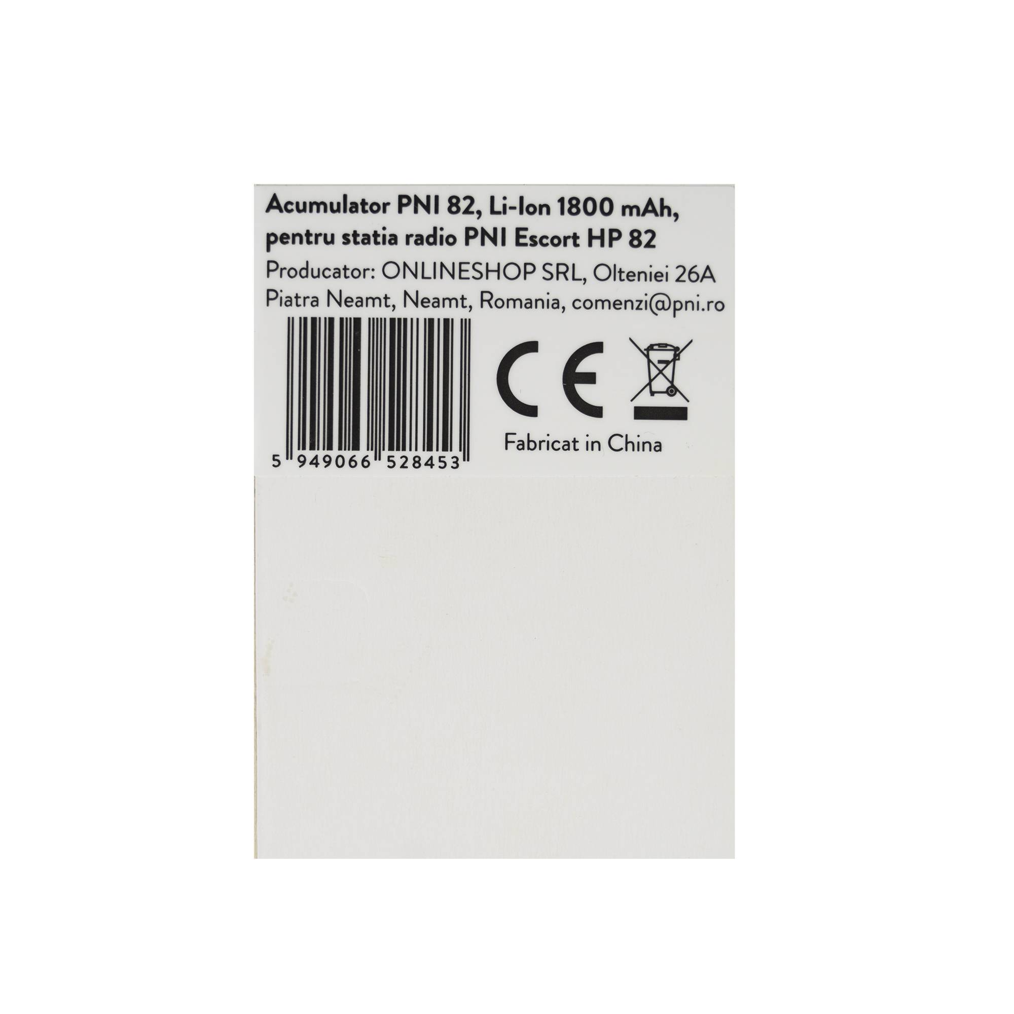 PNI 82 Li-Ion 1800 mAh Akku, für den Radiosender PNI Escort HP 82