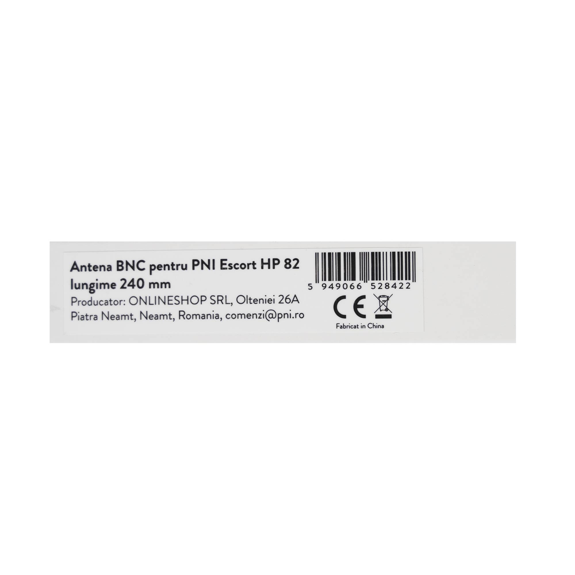 BNC-Antenne für PNI Escort HP 82 und HP 92, Länge 240 mm