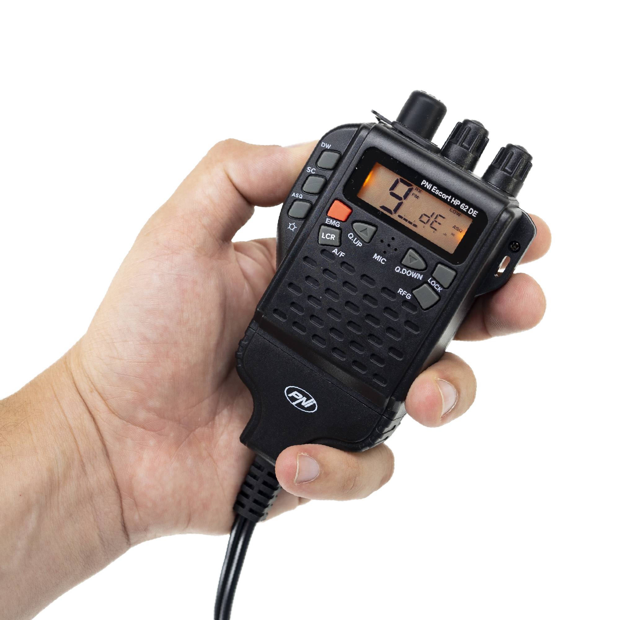 Tragbare CB-Funkstation PNI Escort HP 62DE Deutsche Version, Multistandard, 4W, 12V, AM-FM, ASQ in 5 Stufen einstellbar, RF Gain in 9 Stufen, Dual