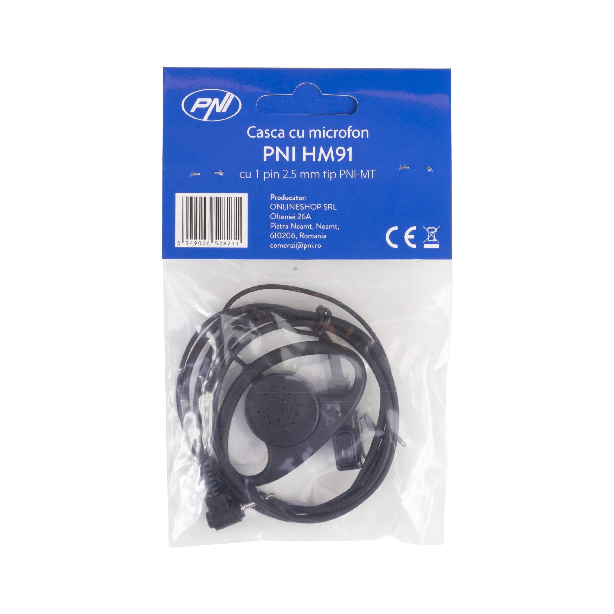 Headset mit Mikrofon PNI HM91 mit 1 Pin 2,5 mm PNI-MT