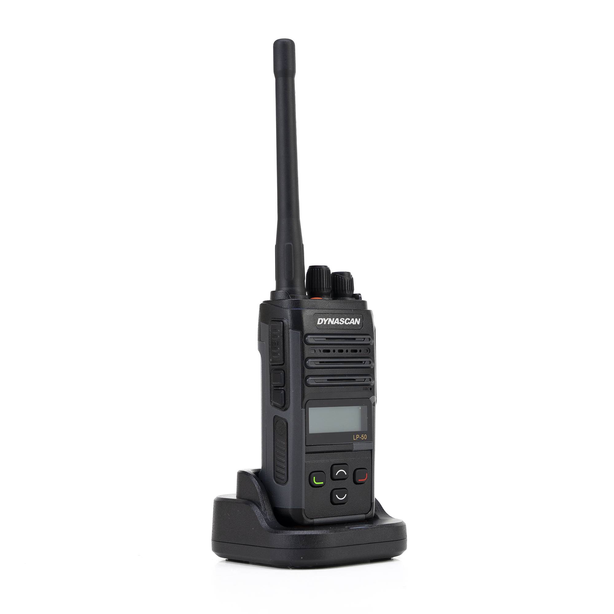 Tragbarer Radiosender PMR Dynascan LP-50, 16CH, Scan, Vox, CTCSS, DCS, 2000-mAh-Akku, IP67
