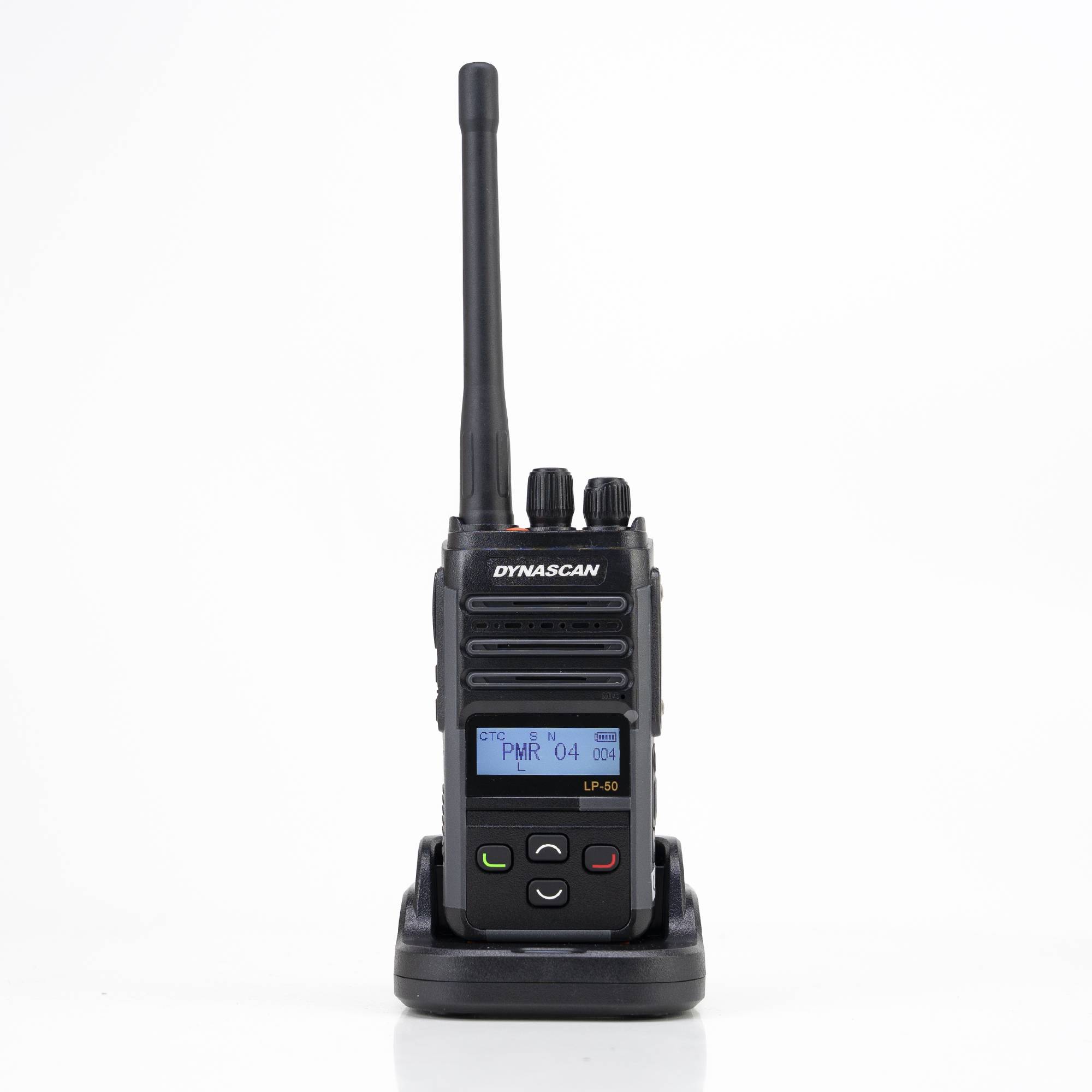Tragbarer Radiosender PMR Dynascan LP-50, 16CH, Scan, Vox, CTCSS, DCS, 2000-mAh-Akku, IP67