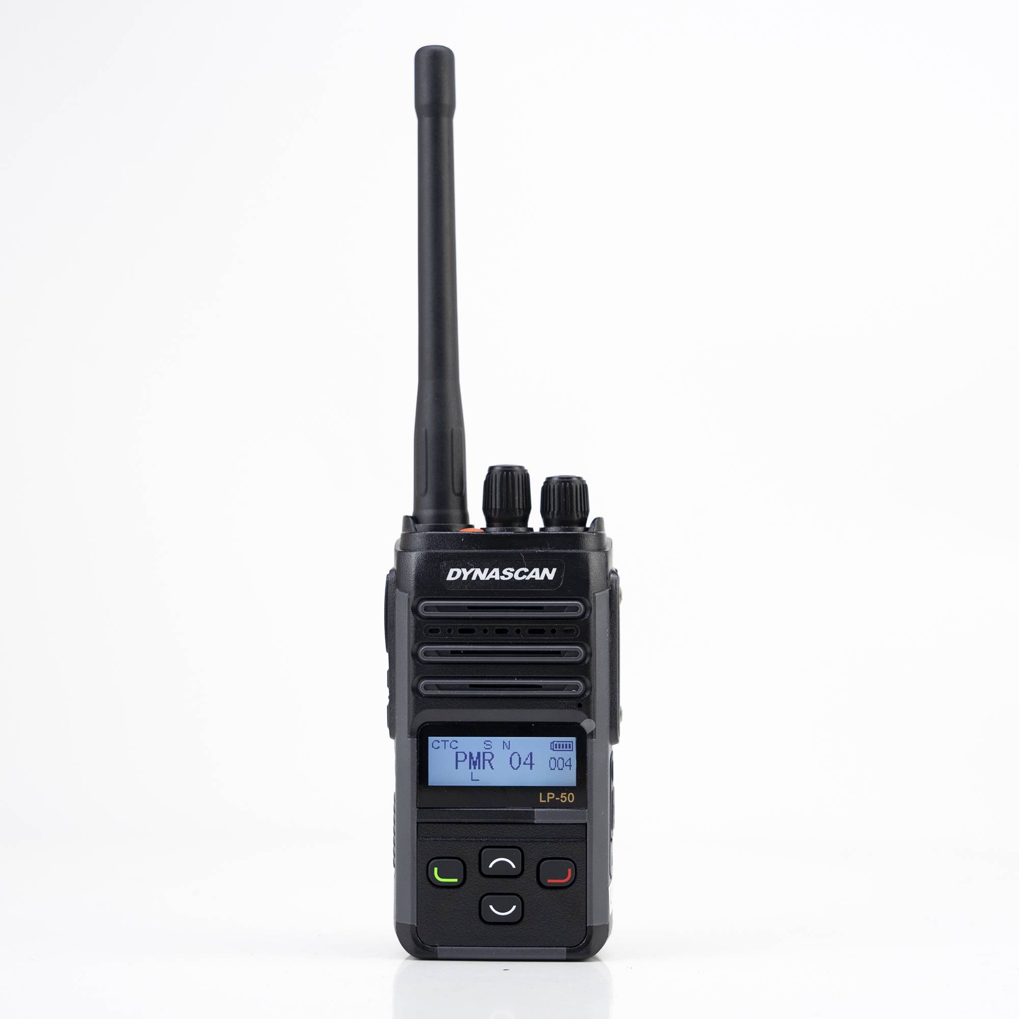 Tragbarer Radiosender PMR Dynascan LP-50, 16CH, Scan, Vox, CTCSS, DCS, 2000-mAh-Akku, IP67