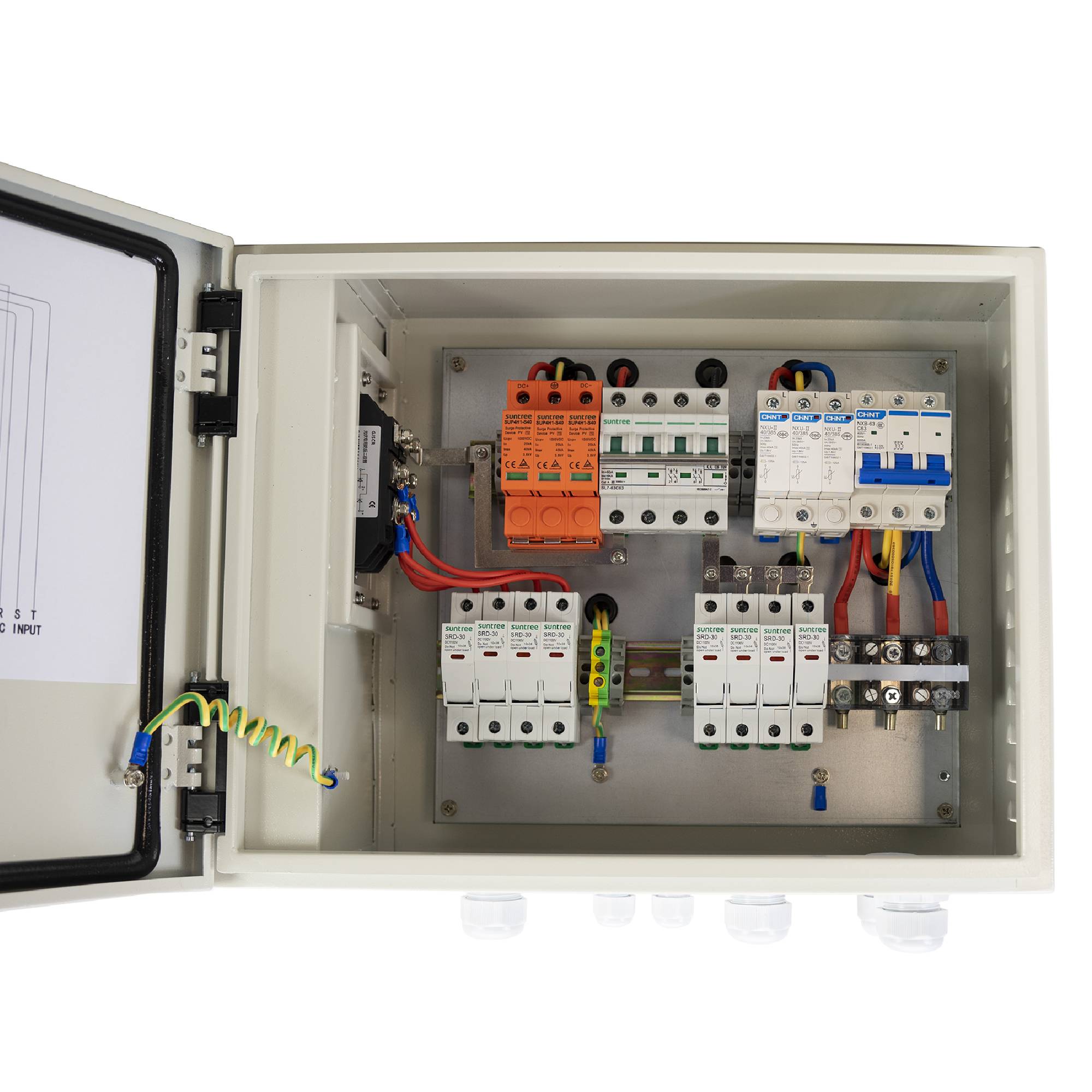 Schalttafel PNI CBT-3 zum Schutz und zur Unterbrechung des dreiphasigen Solarsystems AC DC Eingang 4 Strings, Ausgang 1 String