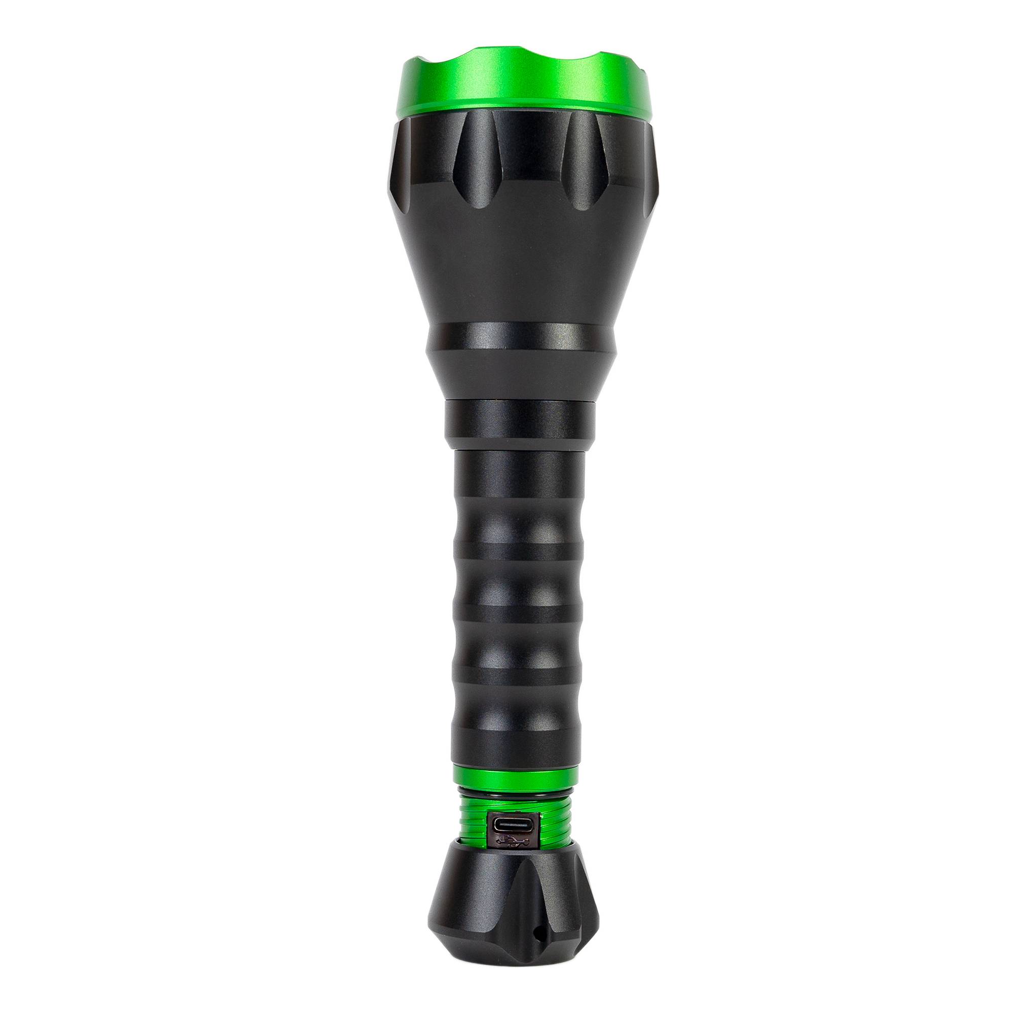 PNI Adventure F750 Green Light Aluminium-Taschenlampe, LED 10 W, 500 lm, bis zu 850 m, IP44, 4000-mAh-Akku im Lieferumfang enthalten, Aufladung über