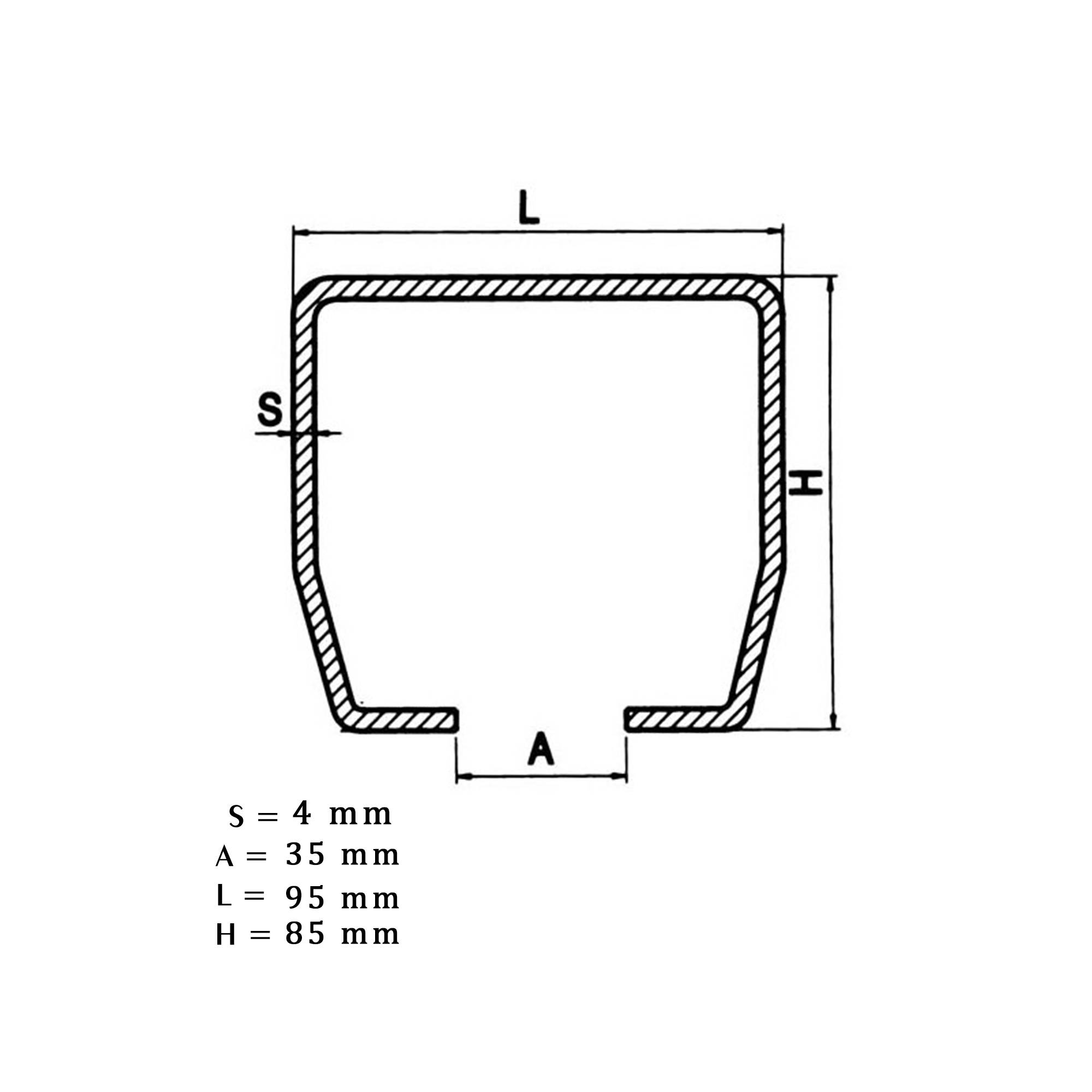 Selbsttragende Schiene PNI SAP6002 für selbsttragende Torautomatisierung, Länge 2 Meter