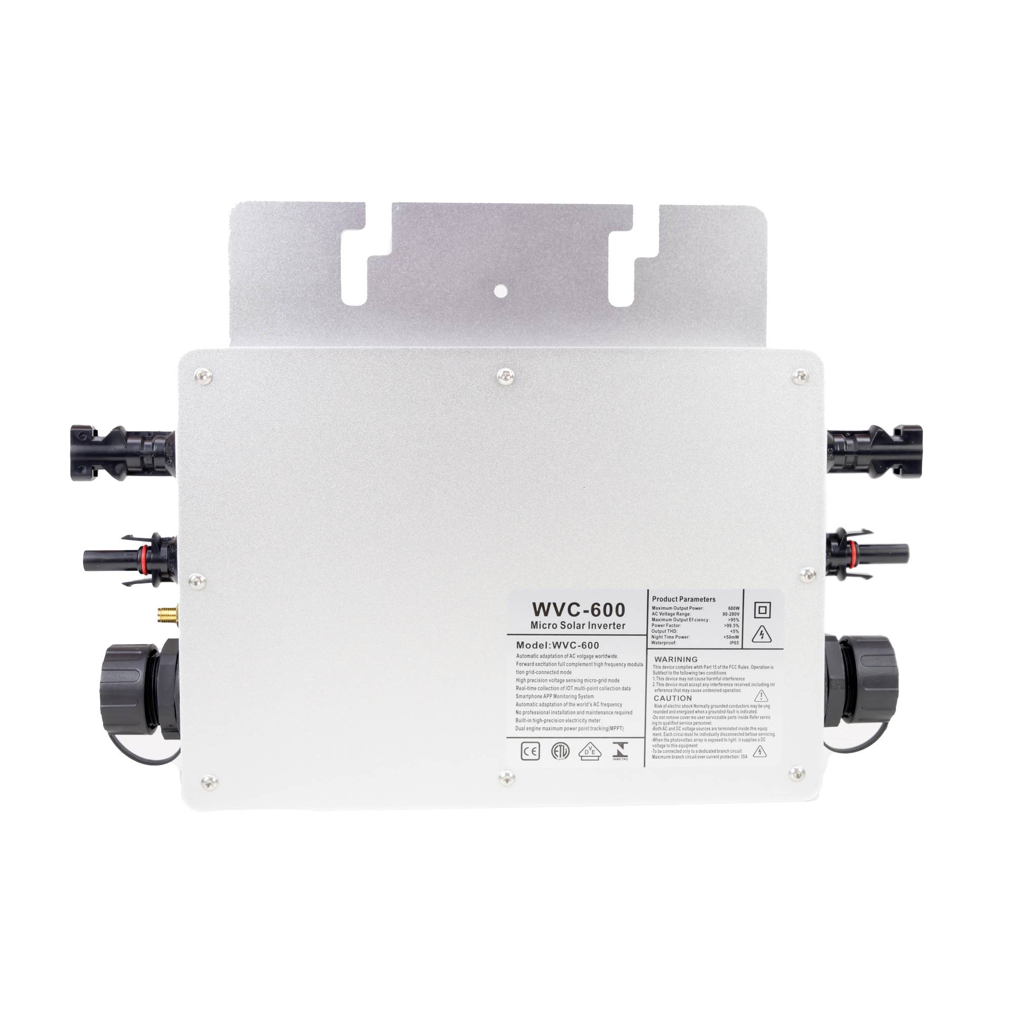 Solar-Photovoltaik-Kit PNI Green House M600 mit Mikrowechselrichter und 2 Solarmodulen mit 375 W