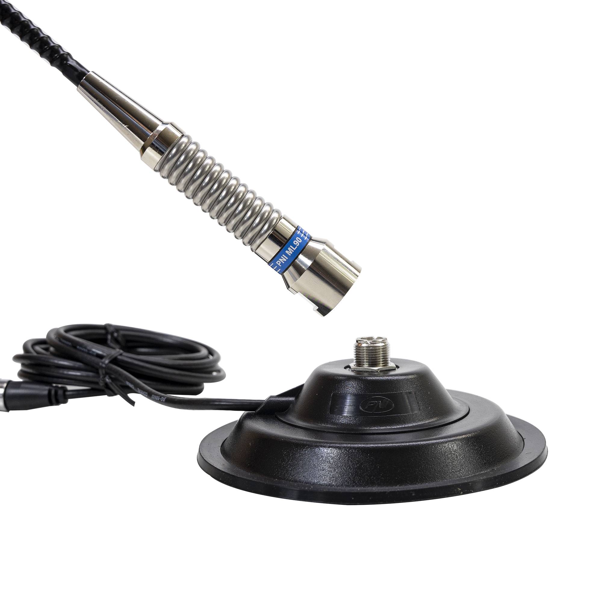 CB PNI ML90 Antenne 26-30MHz, 75cm, 150W, inklusive Magnetfuß 145cm