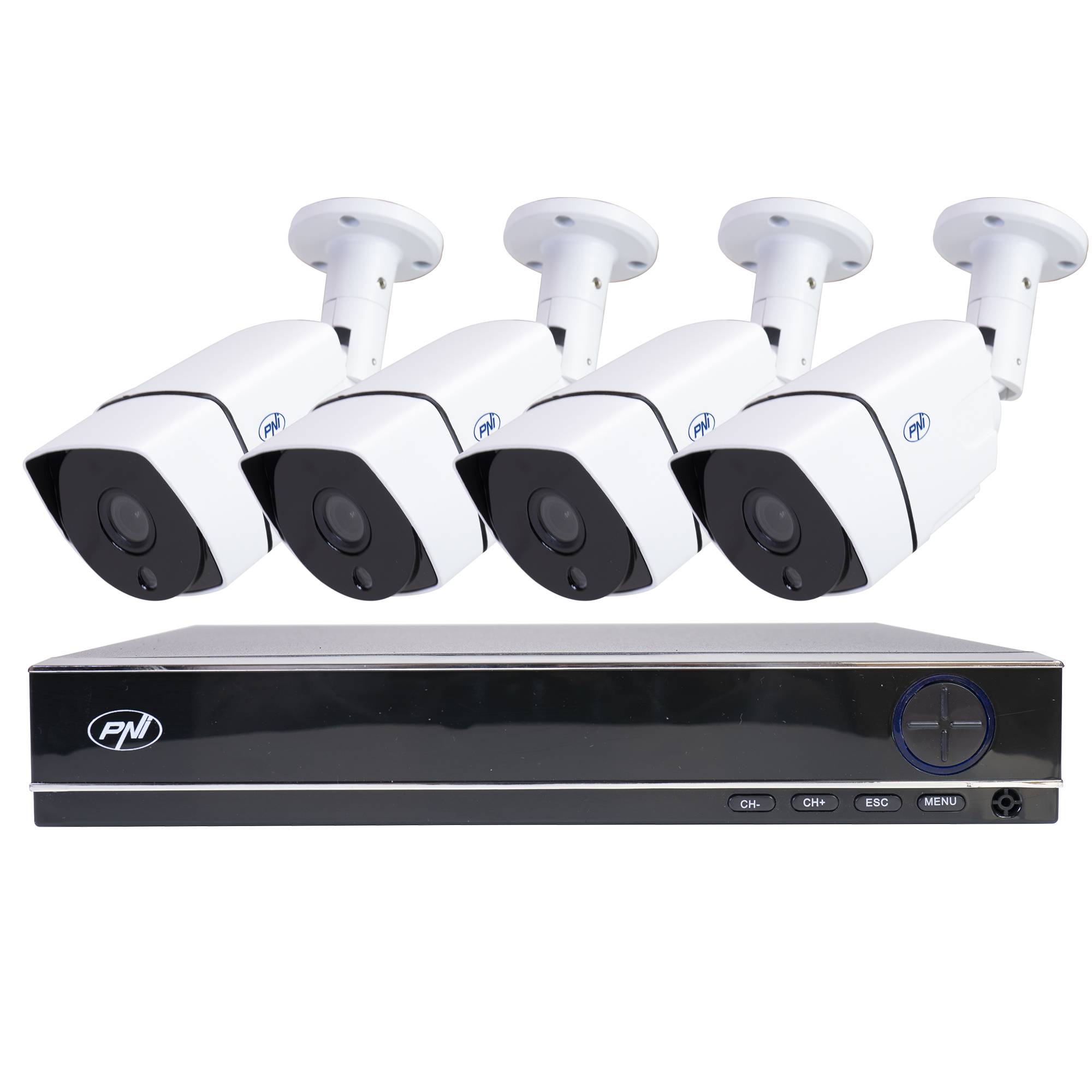 AHD PNI House PTZ1300 Full HD-Videoüberwachungskit - NVR und 4 Außenkameras 2MP Full HD 1080P