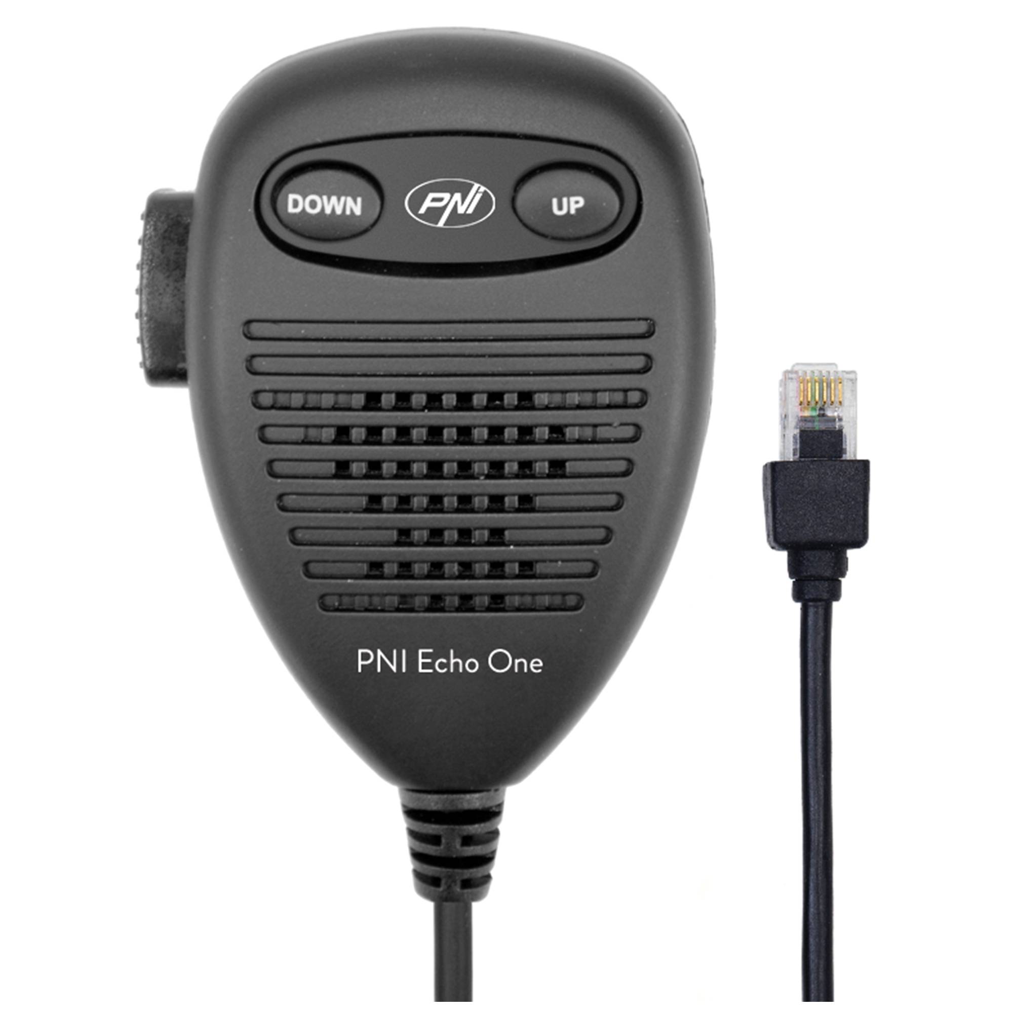 PNI Echo One-Mikrofon für PNI HP 6500 und PNI HP 7120 mit einstellbarem Echomodus und programmierbarem Roger-Piepton, kompatibel mit jedem