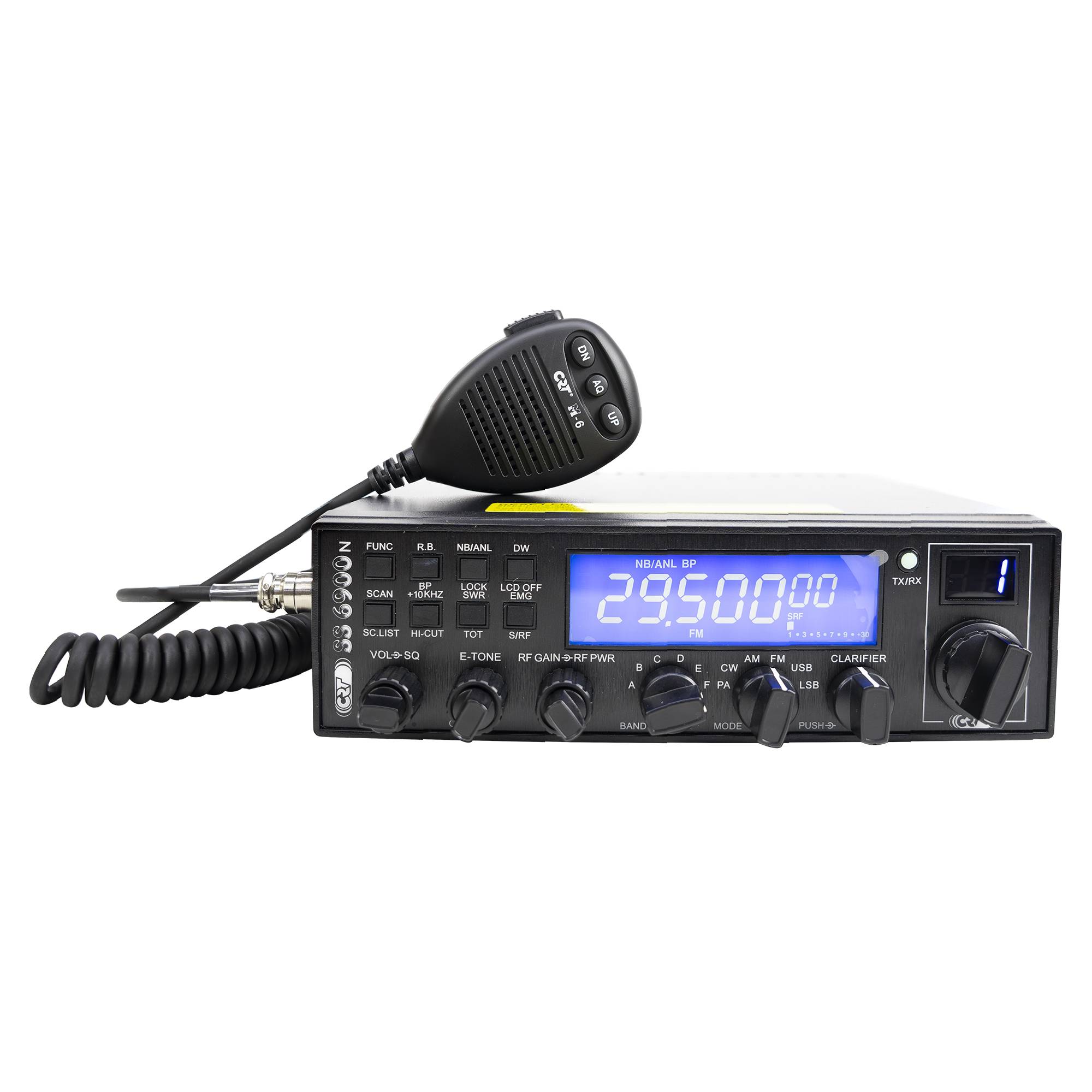 Amateurfunkstation CRT SS 6900 VOX CB, AM, FM, USB, SSB, CW, PA, 28-29,7 MHz, ASQ, HF-Verstärkung, Roger Beep, 12 V, programmierbar