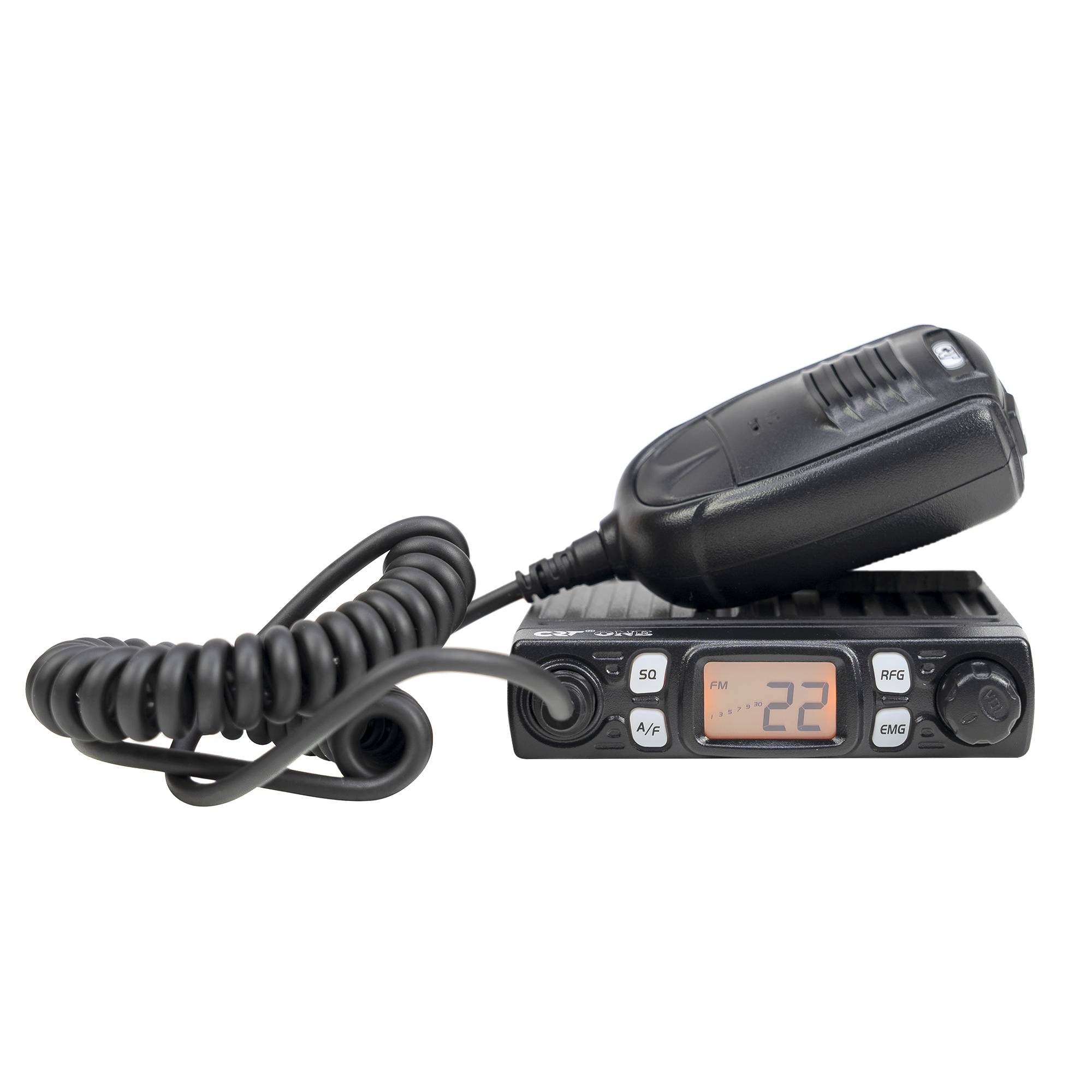 CB CRT One V-Radiosender mit Vox, S-Meter, 4 W, ASQ, 12 V, HF-Verstärkung