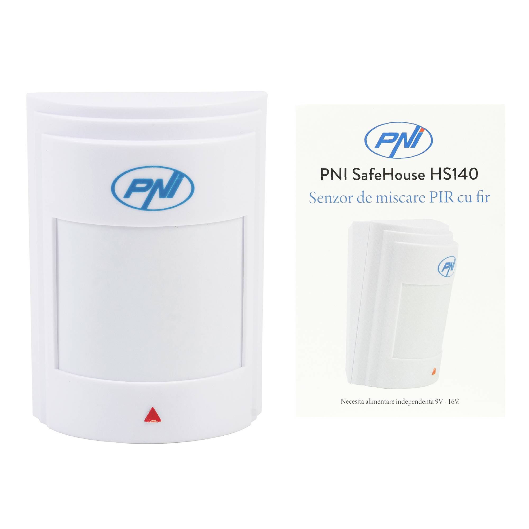 Kabelgebundener PIR-Bewegungssensor PNI SafeHouse HS140 für Alarmsysteme, die mit PNI HS600 und PNI HS650 kompatibel sind