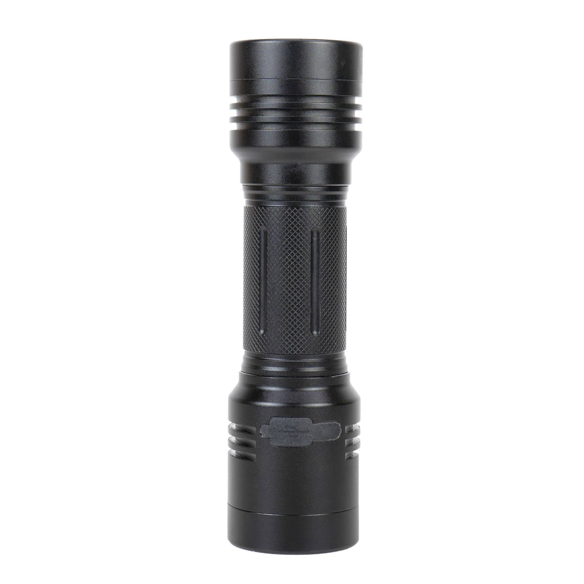 Aluminium PNI Adventure F200 Dual-LED-Taschenlampe, 4000-mAh-Akku und Micro-USB-Anschluss, 3 LEDs mit großer Blende und eine mit Fokus, beide haben