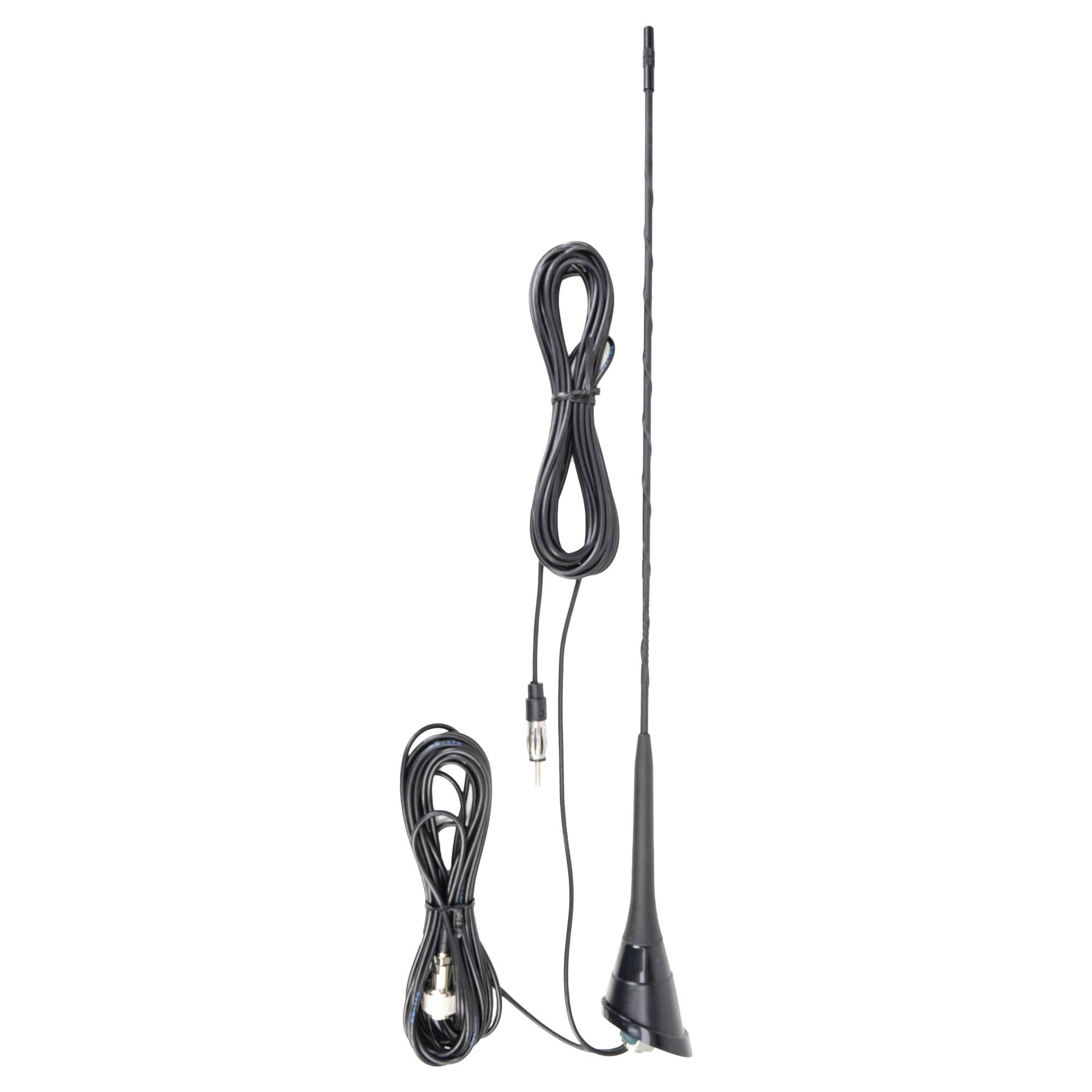 CB-Antenne PNI Duplex 2000 CB-FM, 26-28MHz (CB), 87-108MHz (FM), CB-Kabel und FM-Kabel 5 Meter, Glasfaser, Länge 490 mm