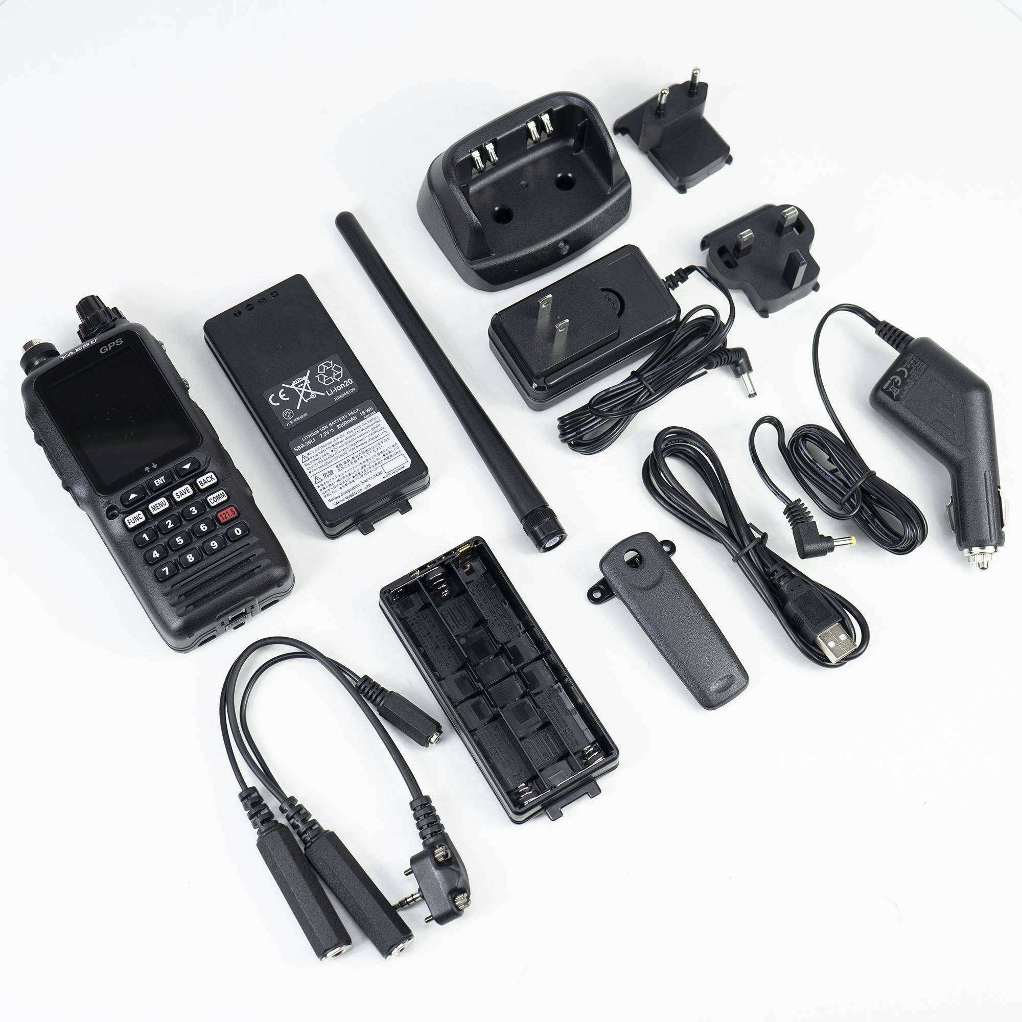 Yaesu FTA850L tragbares UKW-Funkgerät für die Luftfahrt 118.000–136.992 MHz, 66 Kanäle, 2200 mAh, IPX5