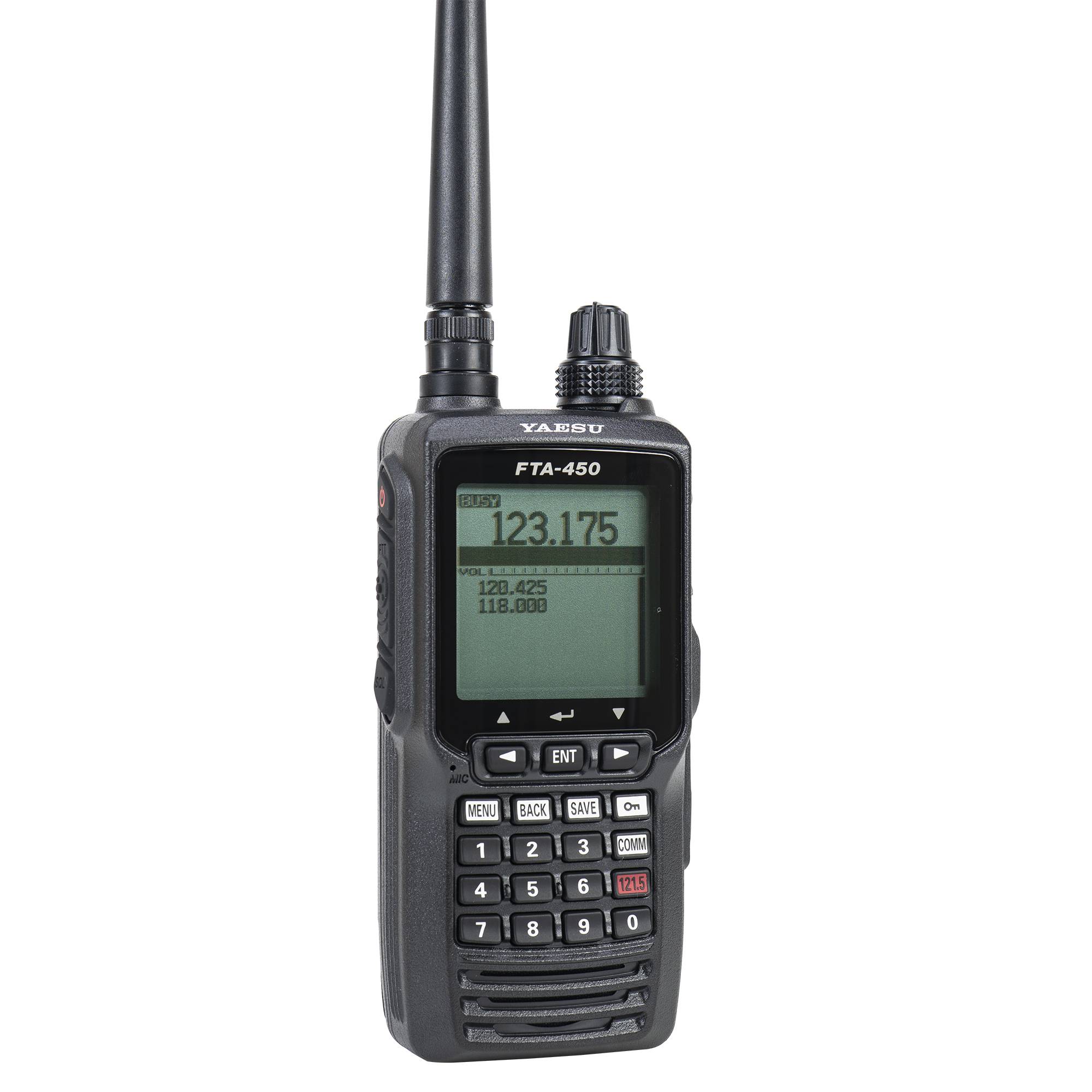 Yaesu FTA450L Tragbare UKW-Funkstation für die Luftfahrt 118.000–136.975 MHz, 2200 mAh