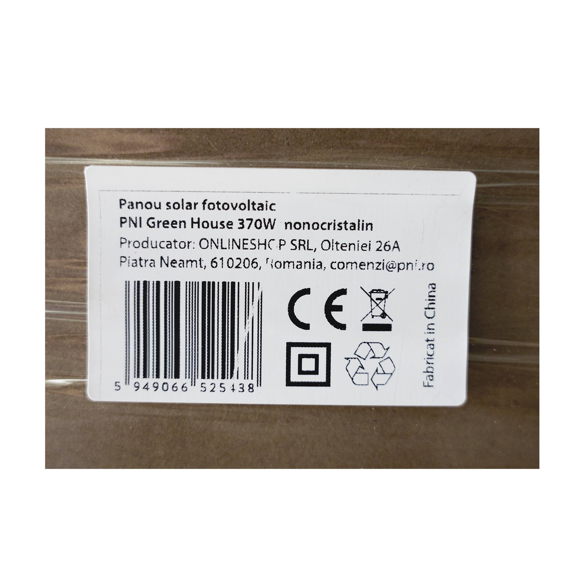 PNI Green House 370W monokristallines Photovoltaik-Solarmodul, 120 Zellen, 11A