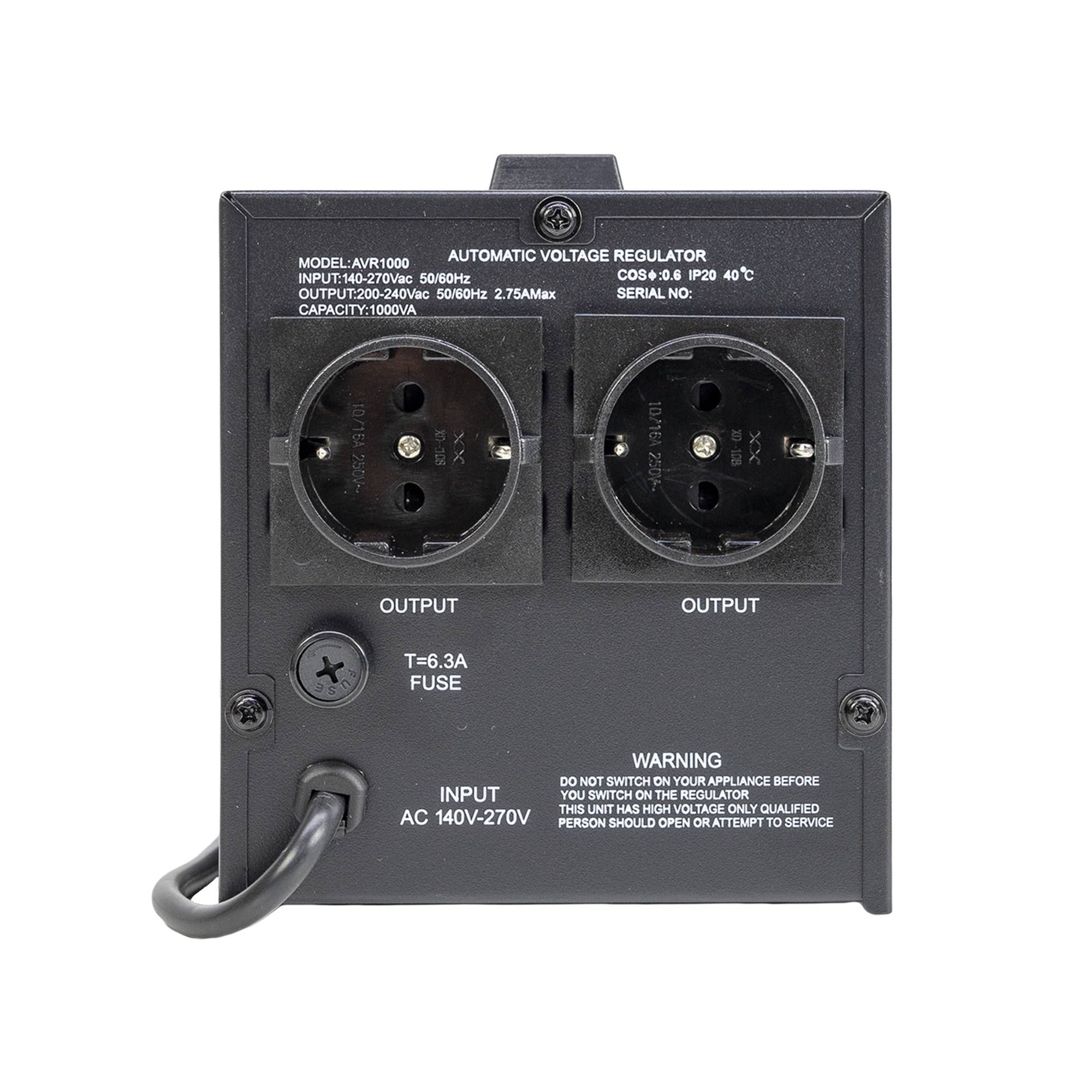 Spannungsstabilisator mit Relais PNI AVR M1000VA, 2,7A, 600W, 1000VA