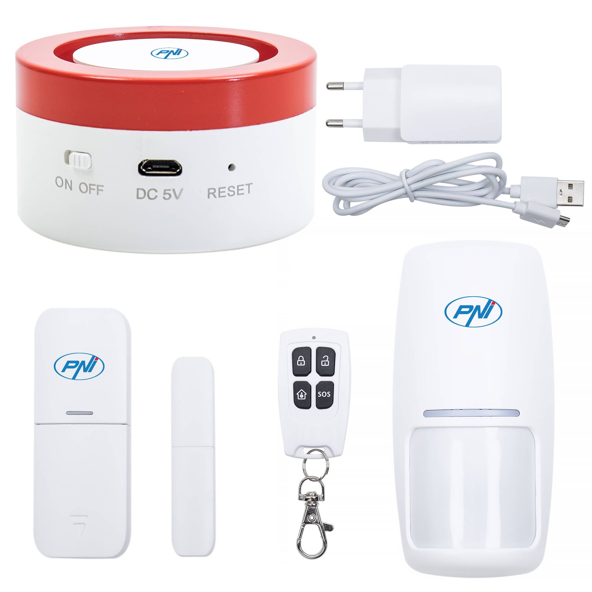 PNI Safe House PG600 Funkalarmsystem, Smart Home-Sicherheitssystem, Funkverbindung, Einbruchalarm, Funkalarm, Funkalarm über TUYA iOS
