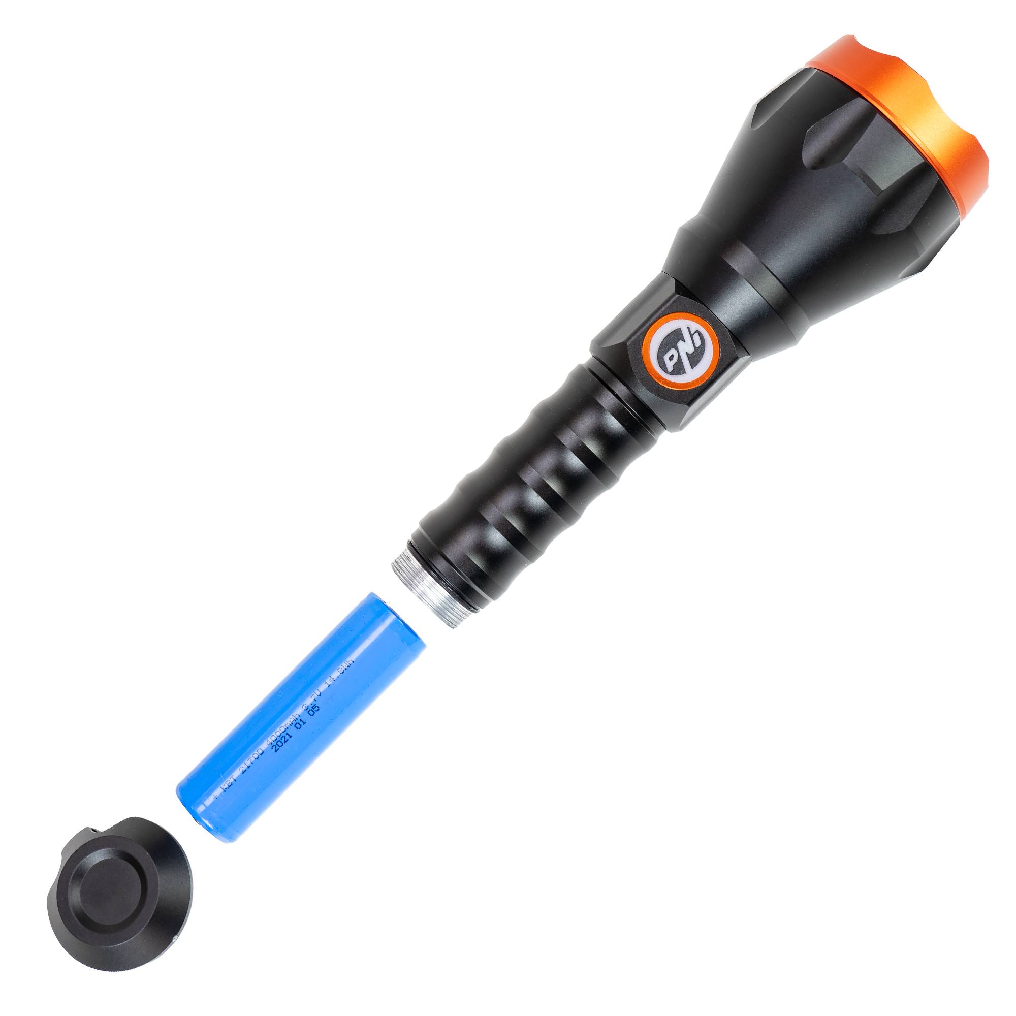 PNI Adventure F550 Crystal LED-Taschenlampenpaket, 10W und PNI FLM33 Magnethalterung