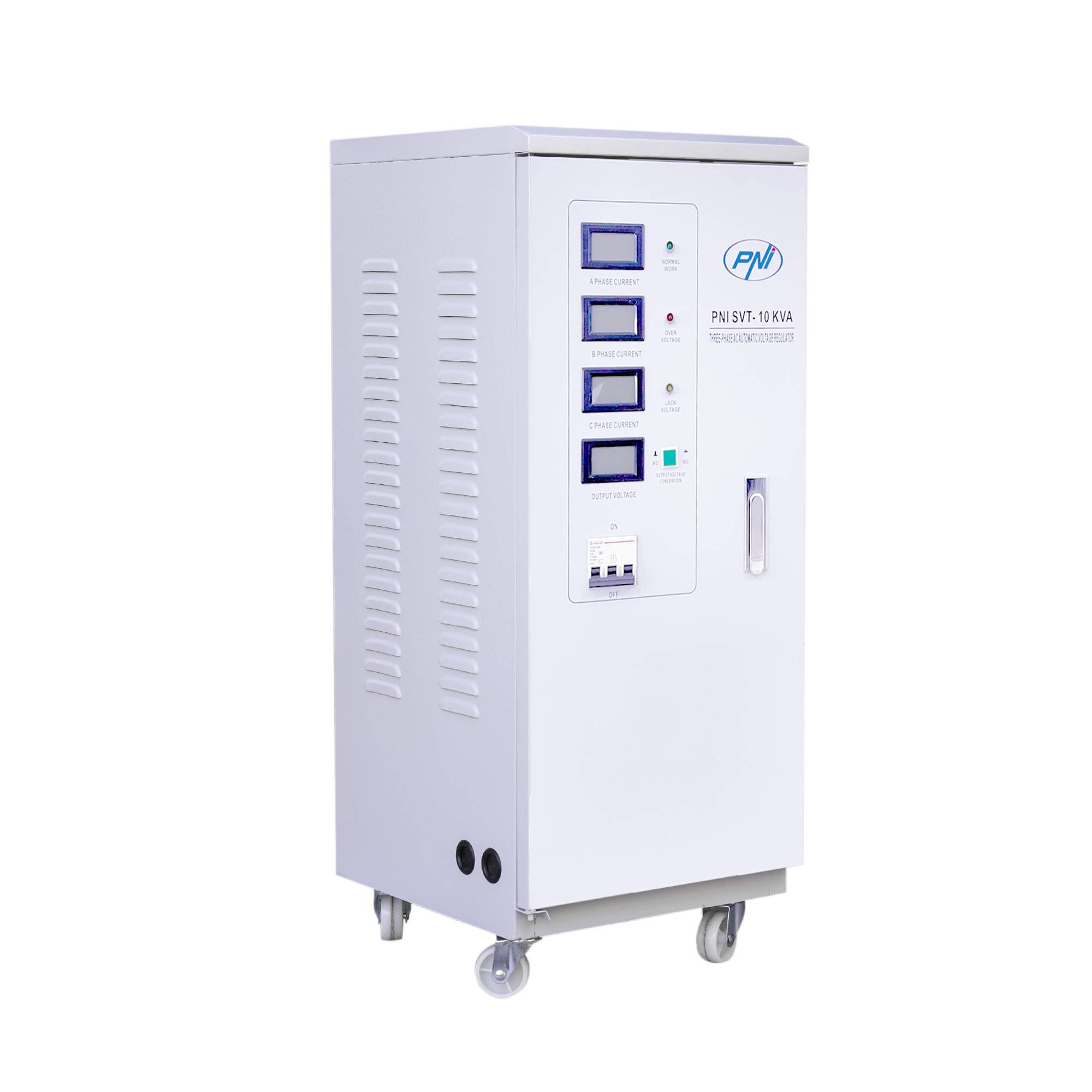 Dreiphasiger Spannungsstabilisator PNI SVT-10K mit Servomotor, 10000VA, 8000W, 380V Ausgang