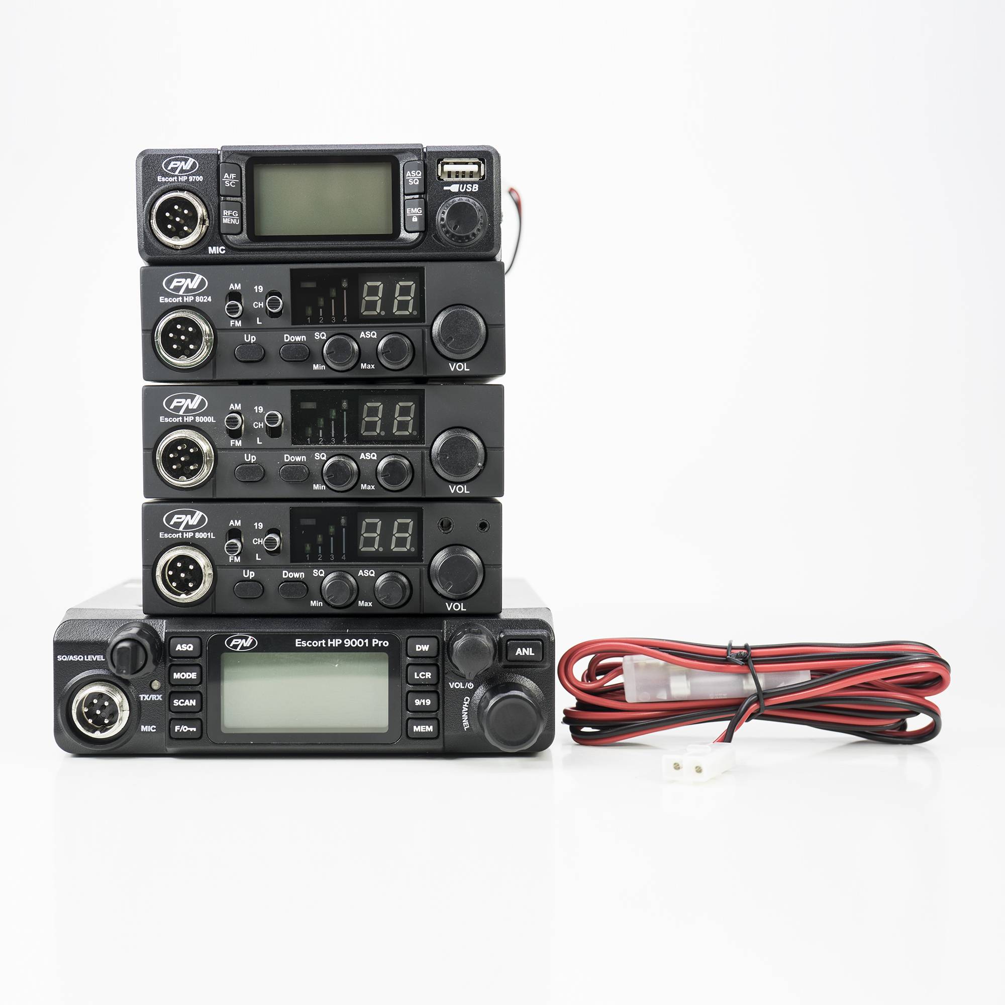 PNI Stromkabel mit 3A Sicherheit und Stecker für CB PNI Funkstationen HP 8000L, 8001L, 8024, 9001 PRO, 9700, Länge 2 Meter