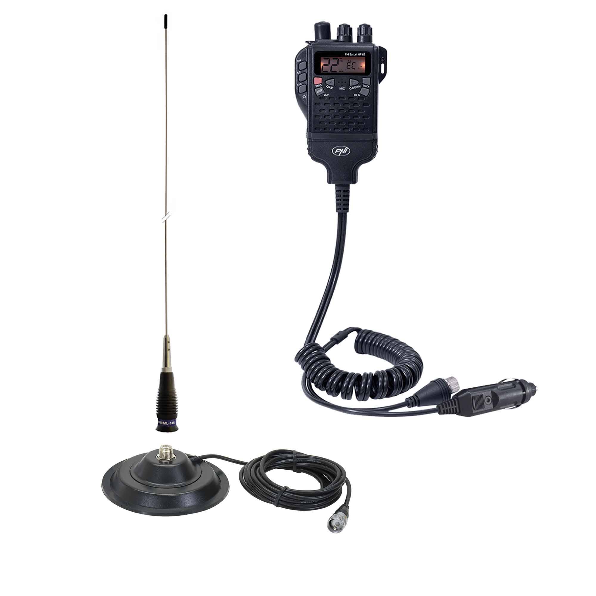 CB PNI Escort HP 62 Radiosender-Kit und PNI PNI ML145 Antenne mit Magnet enthalten