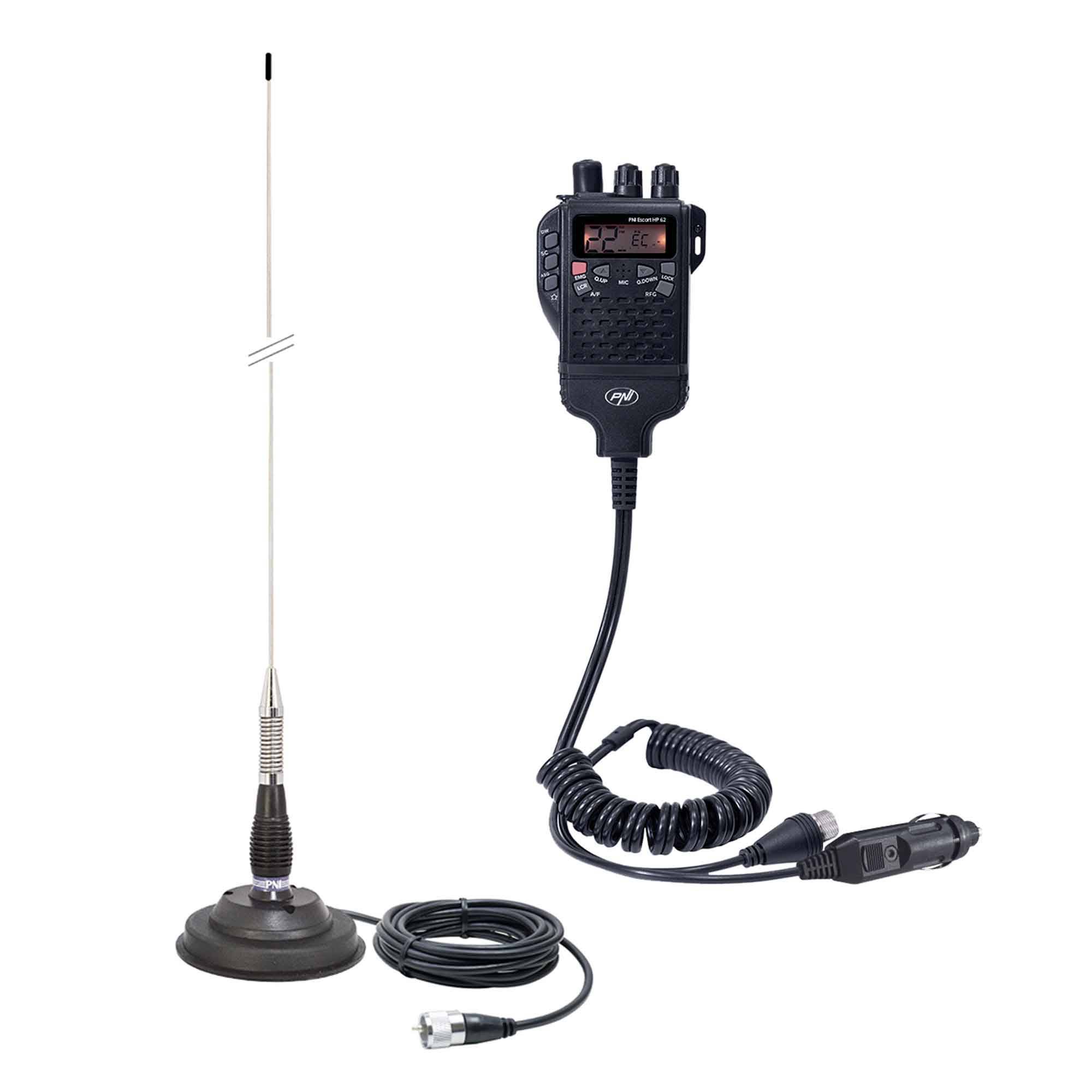 CB PNI Escort HP 62 Radiosender-Kit und PNI ML100 Antenne mit Magnet enthalten