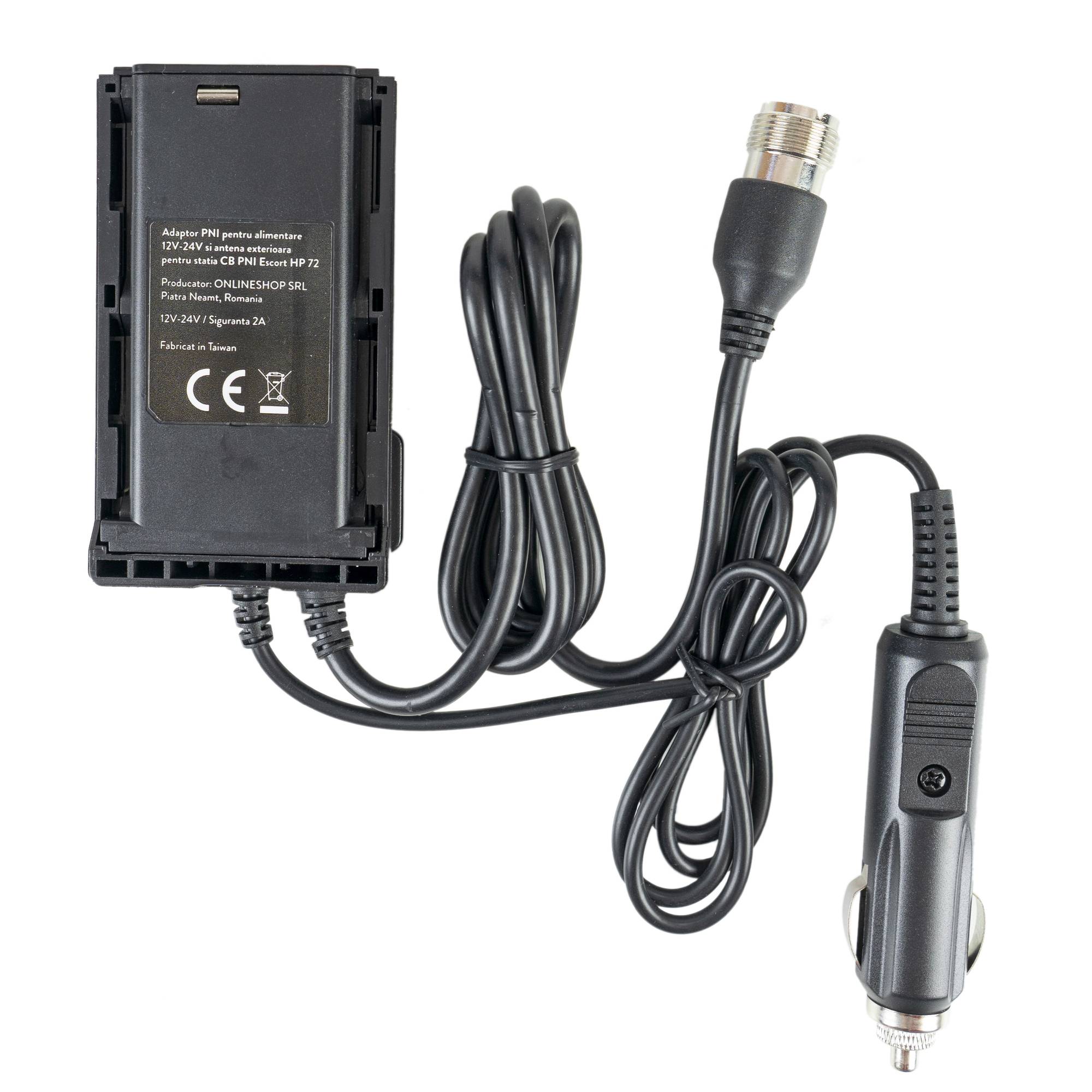 PNI-Adapter für 12V-24V-Netzteil und Außenantenne für tragbaren CB-Radiosender PNI Escort HP 72
