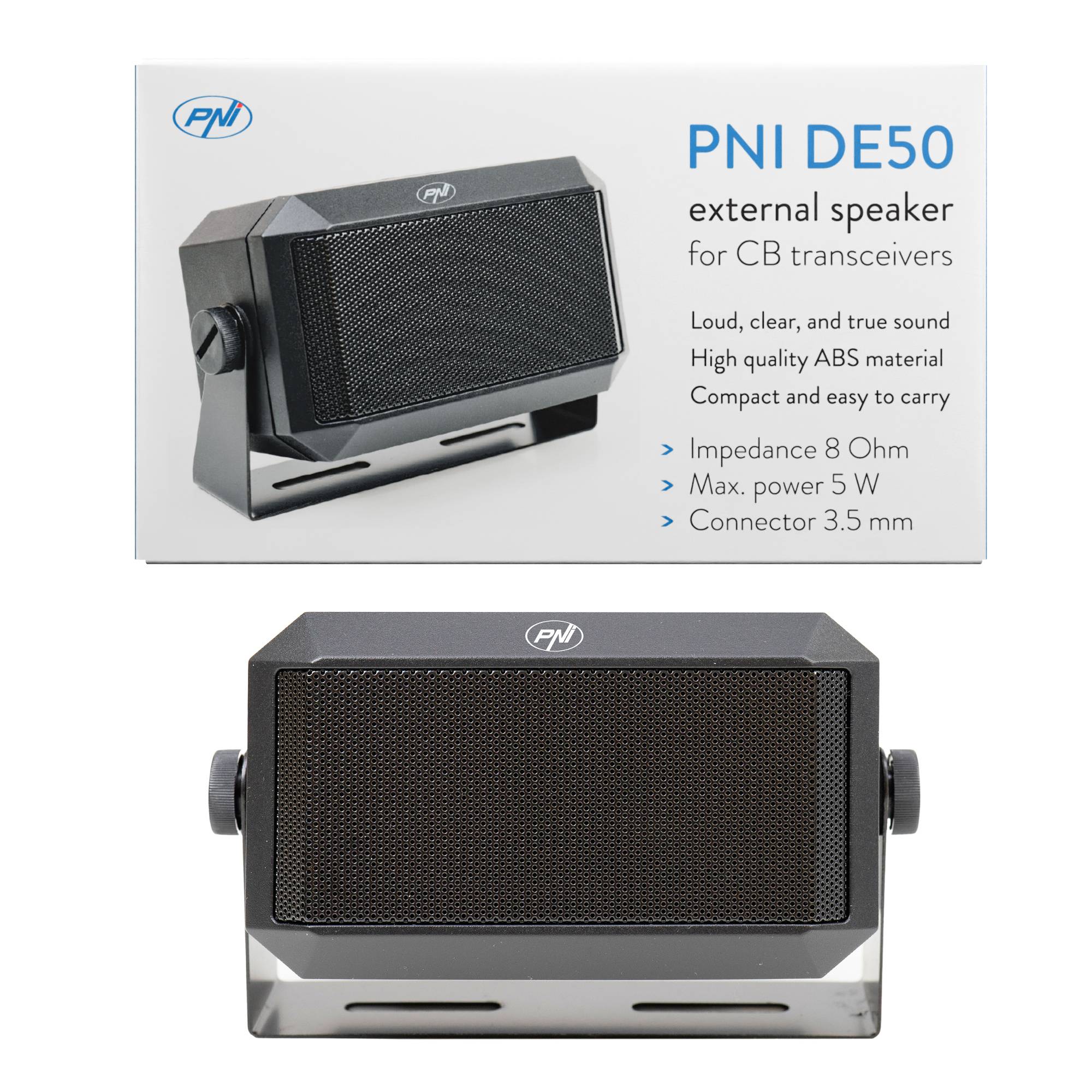 Externer Lautsprecher PNI DE50 5W für CB-Radiosender mit 3,5 mm Stecker