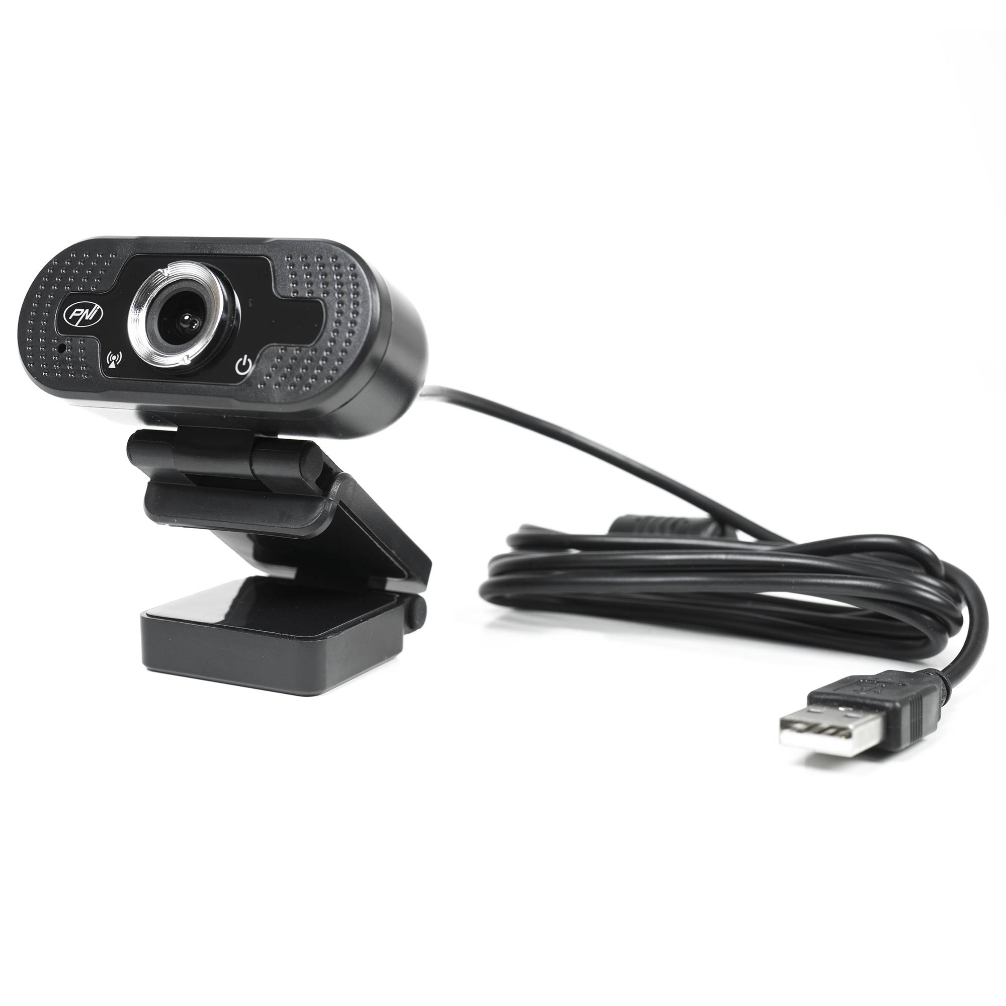 PNI CW2860 Full HD 4MP-Webcam, USB, Clip-On, eingebautes Mikrofon, PC / Laptop-Verbindung, @ 30fps, automatische Farbkorrektur
