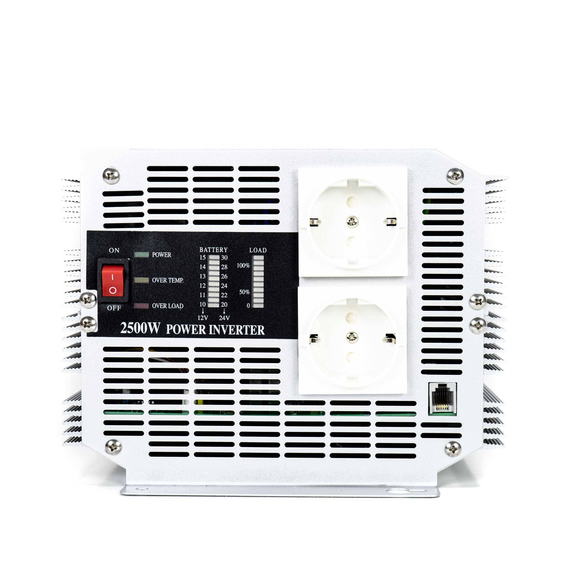 RO: Invertor de tensiune President 2500W 12V-230V, sinusoida modificata, port USB, telecomanda inclusa