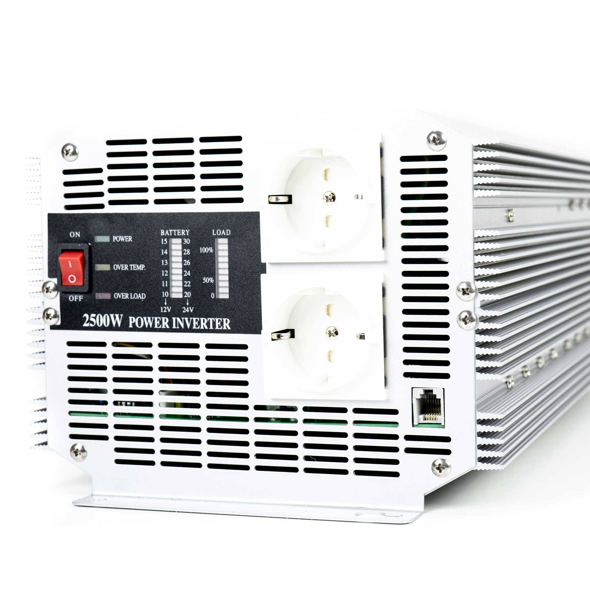 RO: Invertor de tensiune President 2500W 12V-230V, sinusoida modificata, port USB, telecomanda inclusa