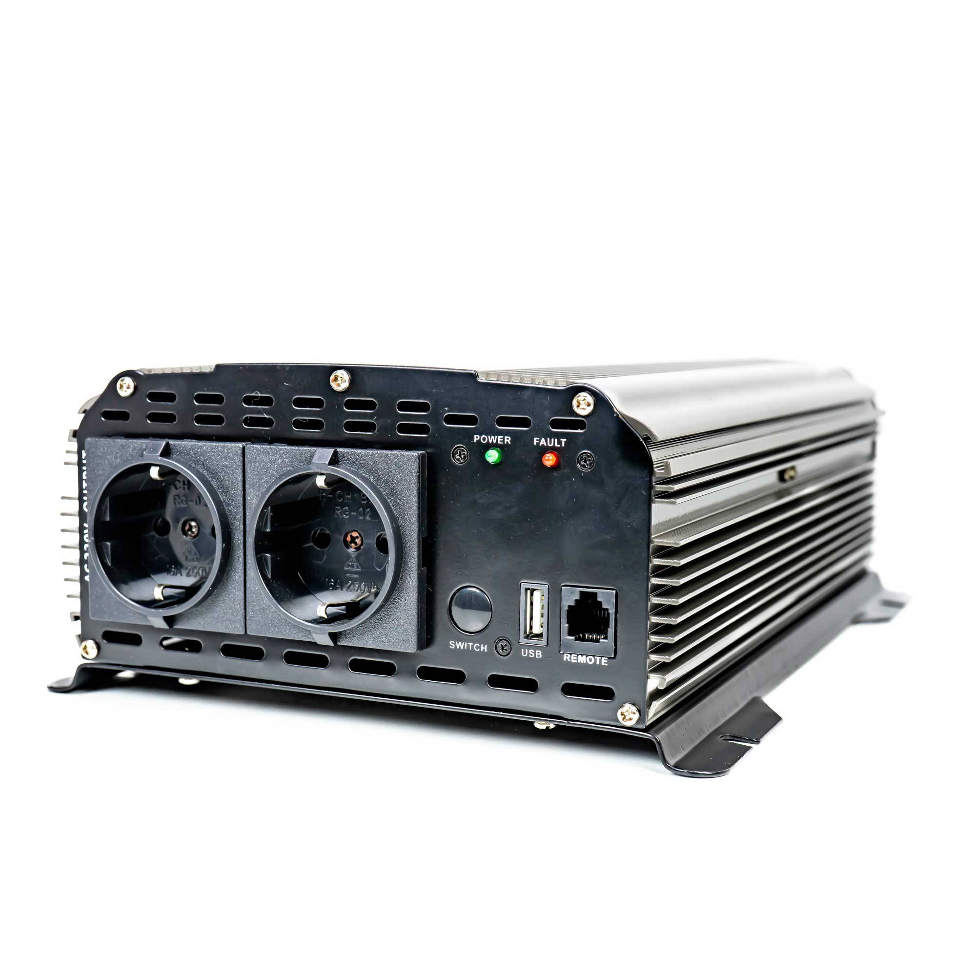 RO: Invertor de tensiune AlcaPower by President 600W 24V-230V, sinusoida pura, port USB