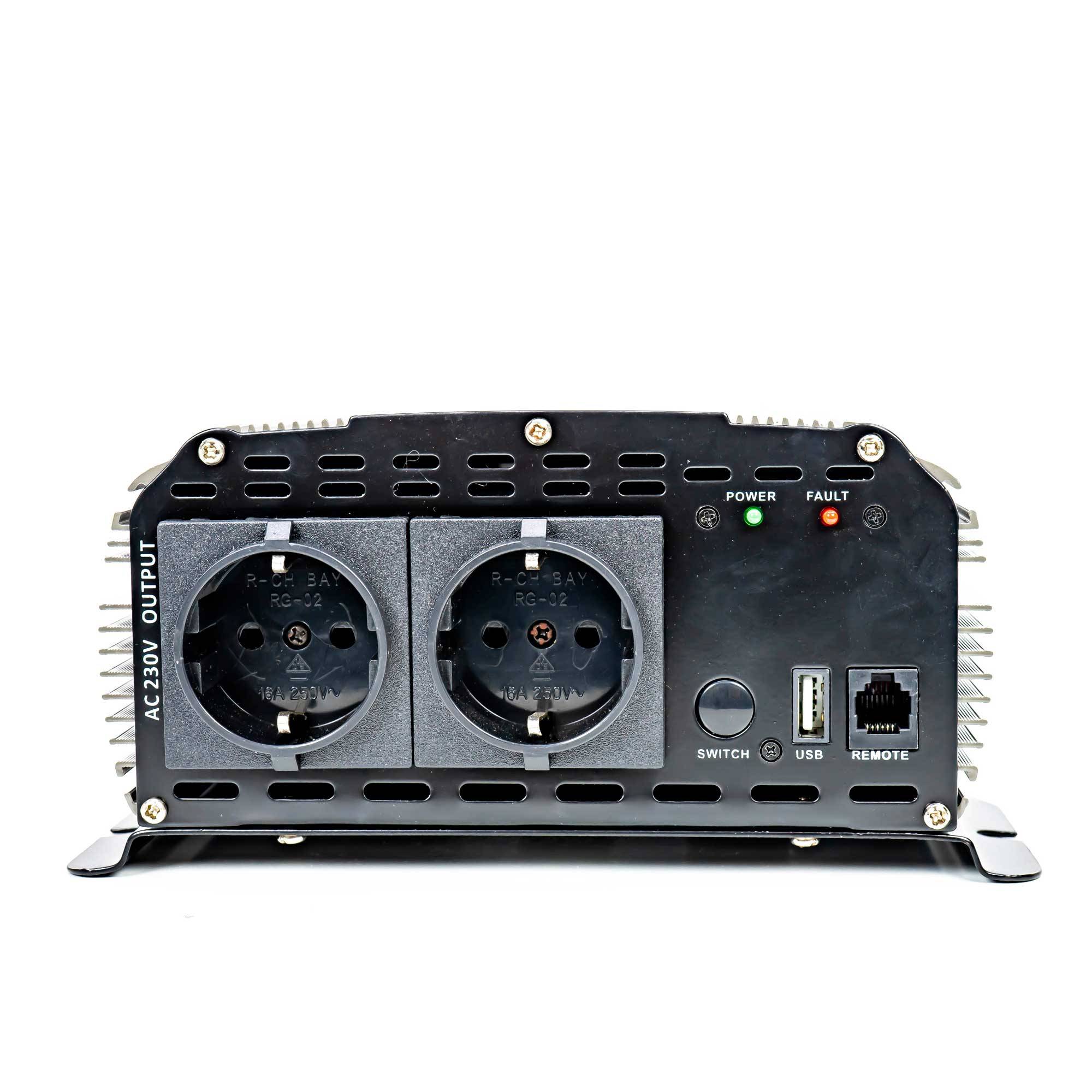 RO: Invertor de tensiune AlcaPower by President 1000W 12V-230V, sinusoida pura, port USB