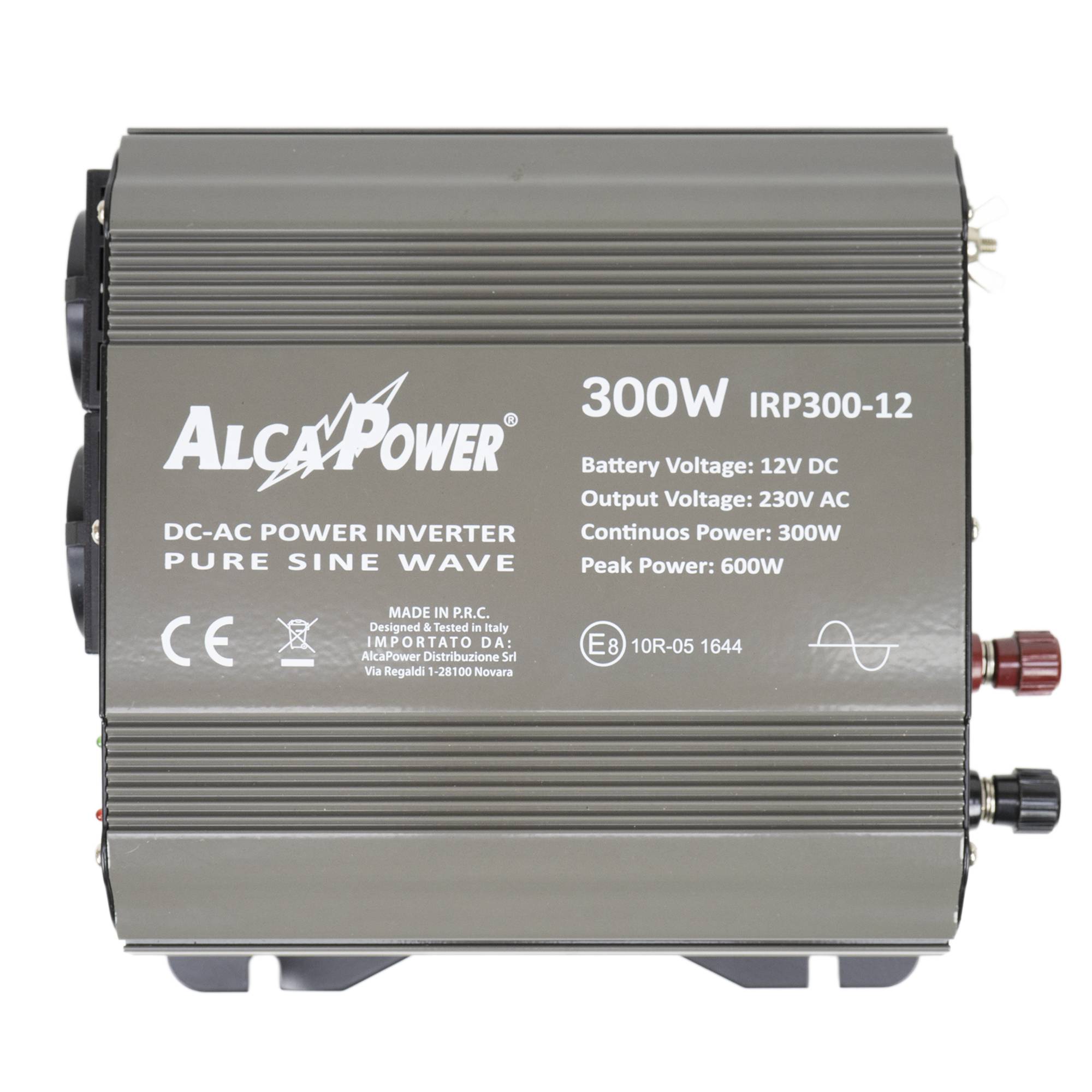 RO: Invertor de tensiune AlcaPower by President 300W alimentare 12V, iesire 230V, unda sinus pur, mufa USB 5V 500mAh, cu clesti alimentare si mufa