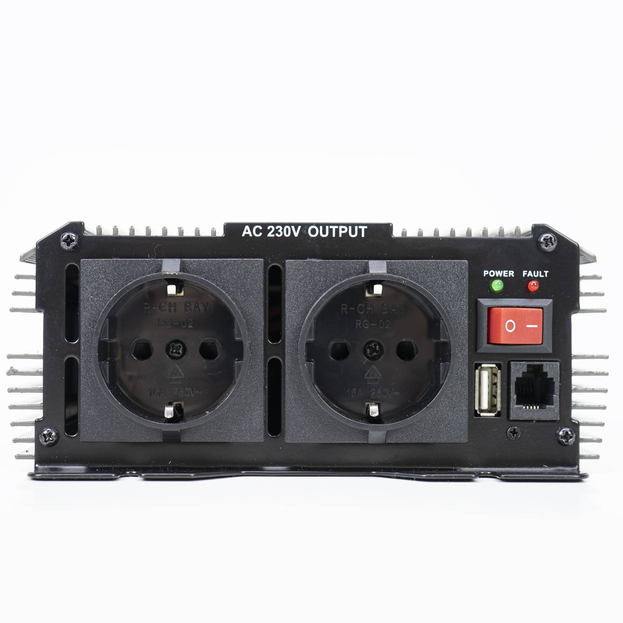 RO: Invertor de tensiune AlcaPower by President 1500W 24V-230V, sinusoida modificata, port USB, intrare telecomanda